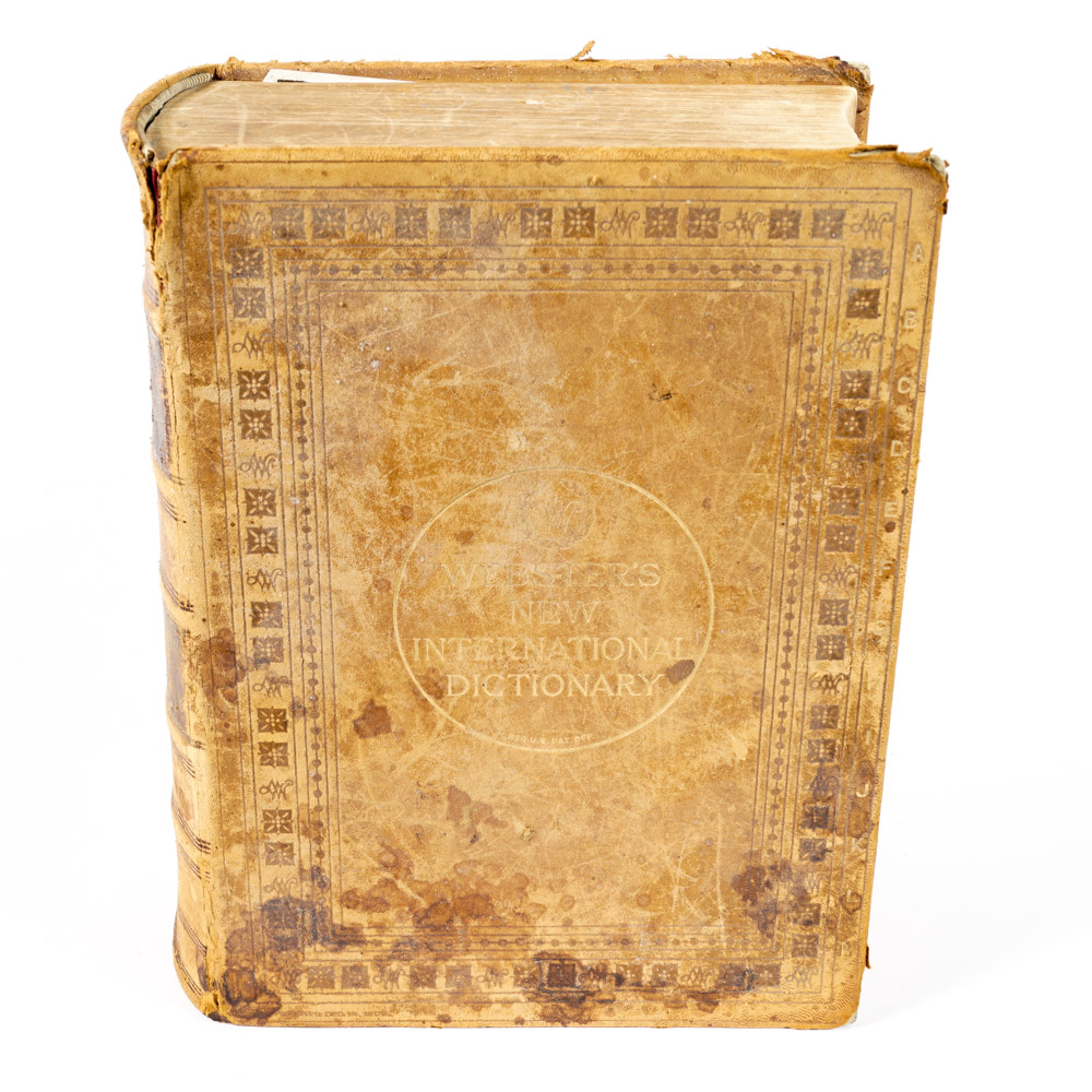 Antique copy of "Websters New International Dictionary of the English Language"