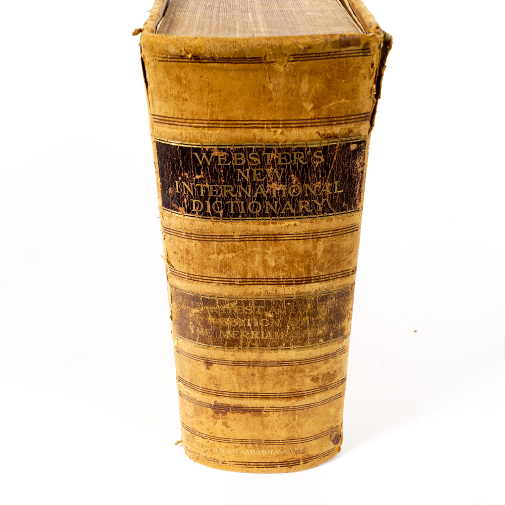 Antique copy of "Websters New International Dictionary of the English Language"