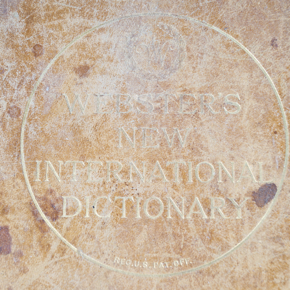 Antique copy of "Websters New International Dictionary of the English Language"