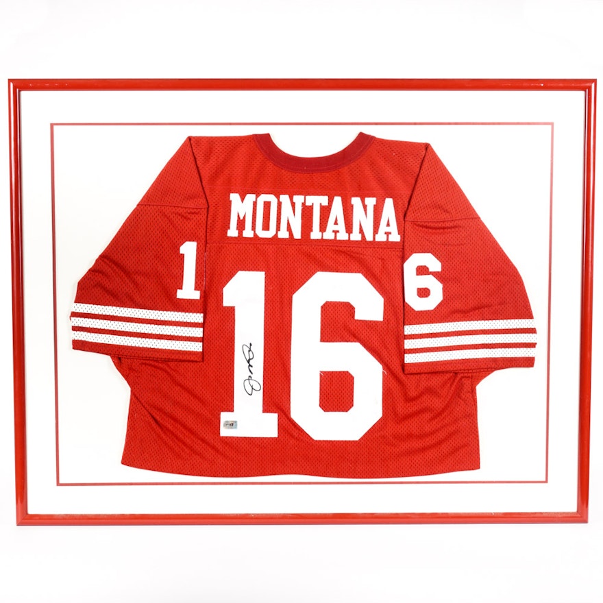 Joe Montana 49ers Autographed and Framed Sports Jersey