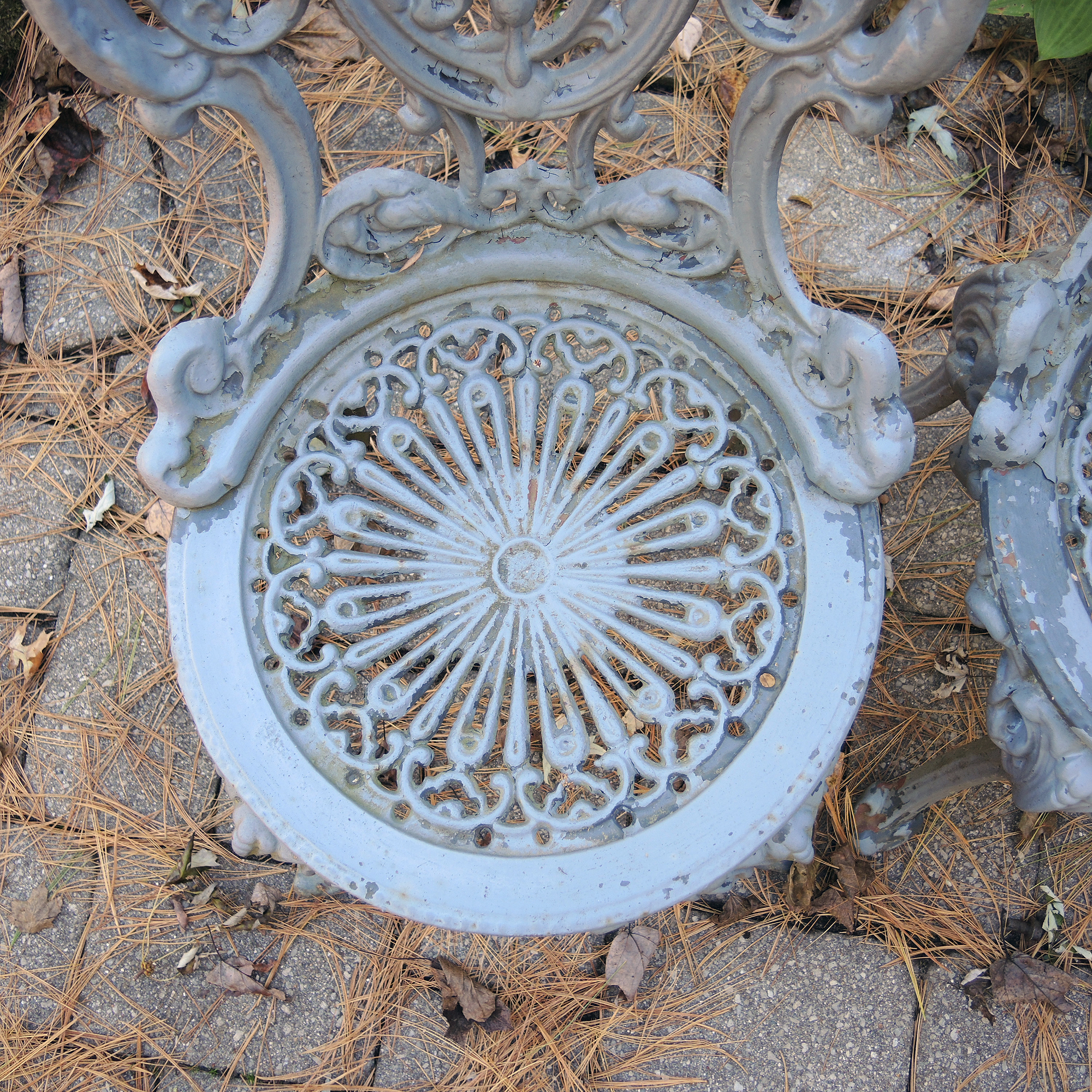 Ornate Vintage Cast Iron Garden Chairs
