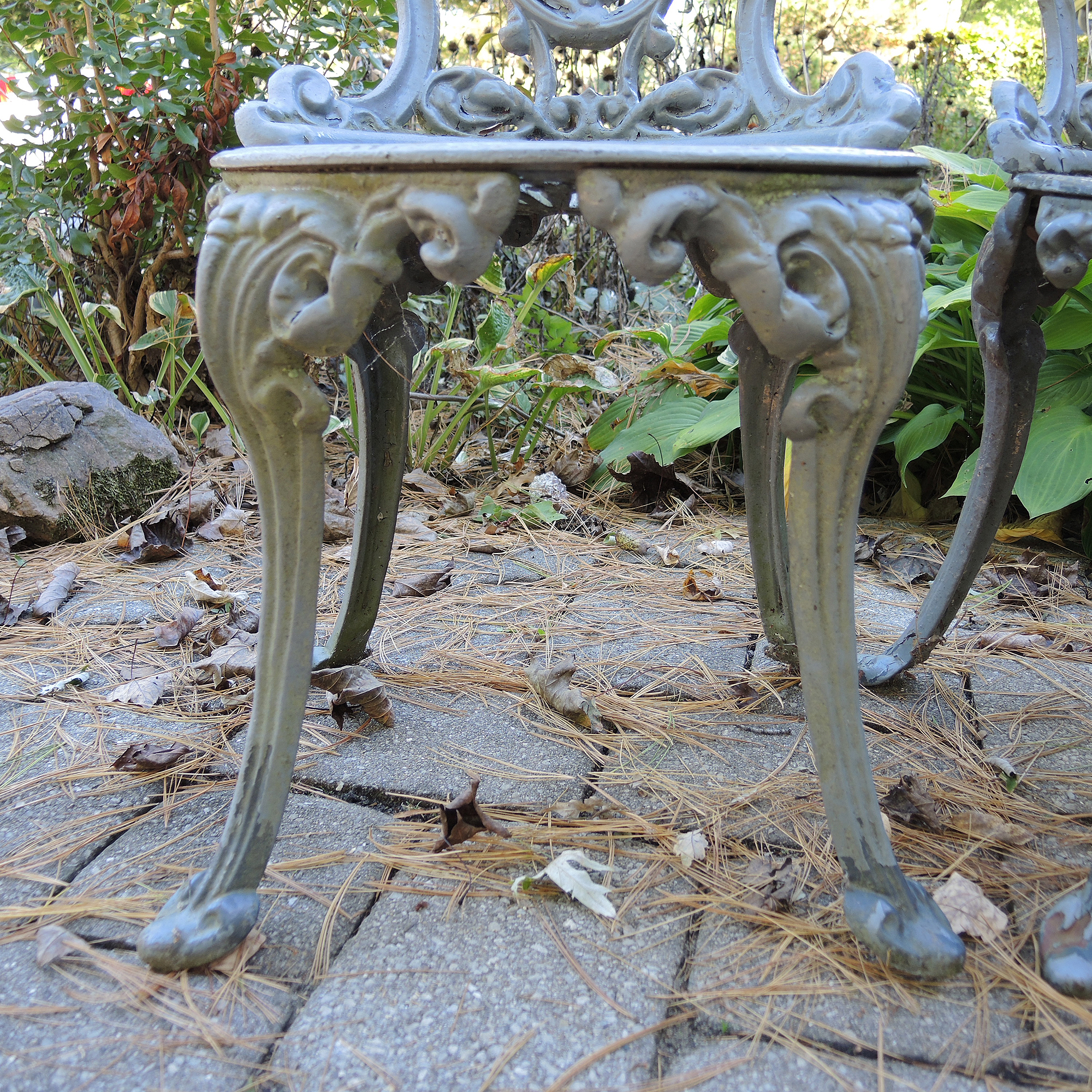 Ornate Vintage Cast Iron Garden Chairs