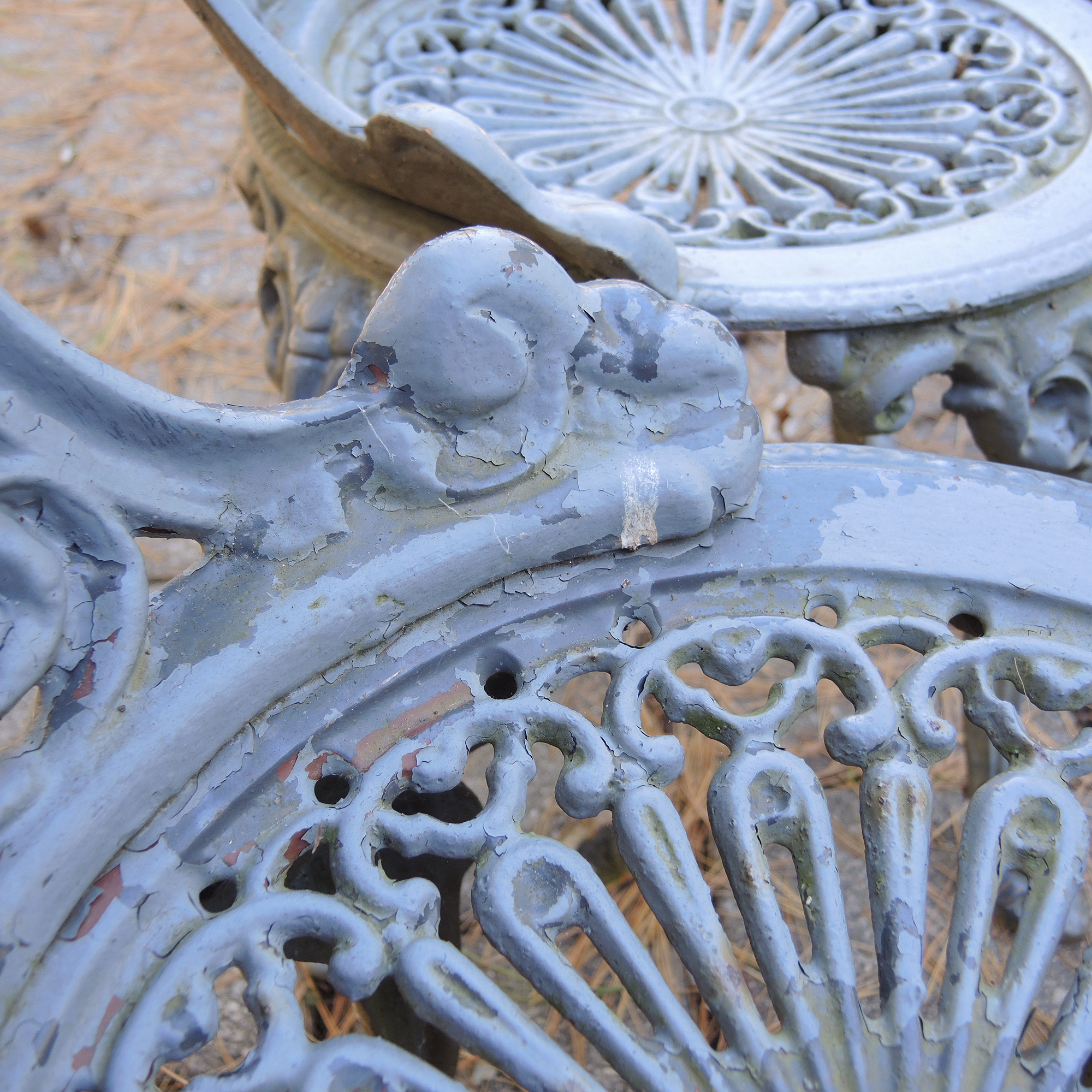 Ornate Vintage Cast Iron Garden Chairs