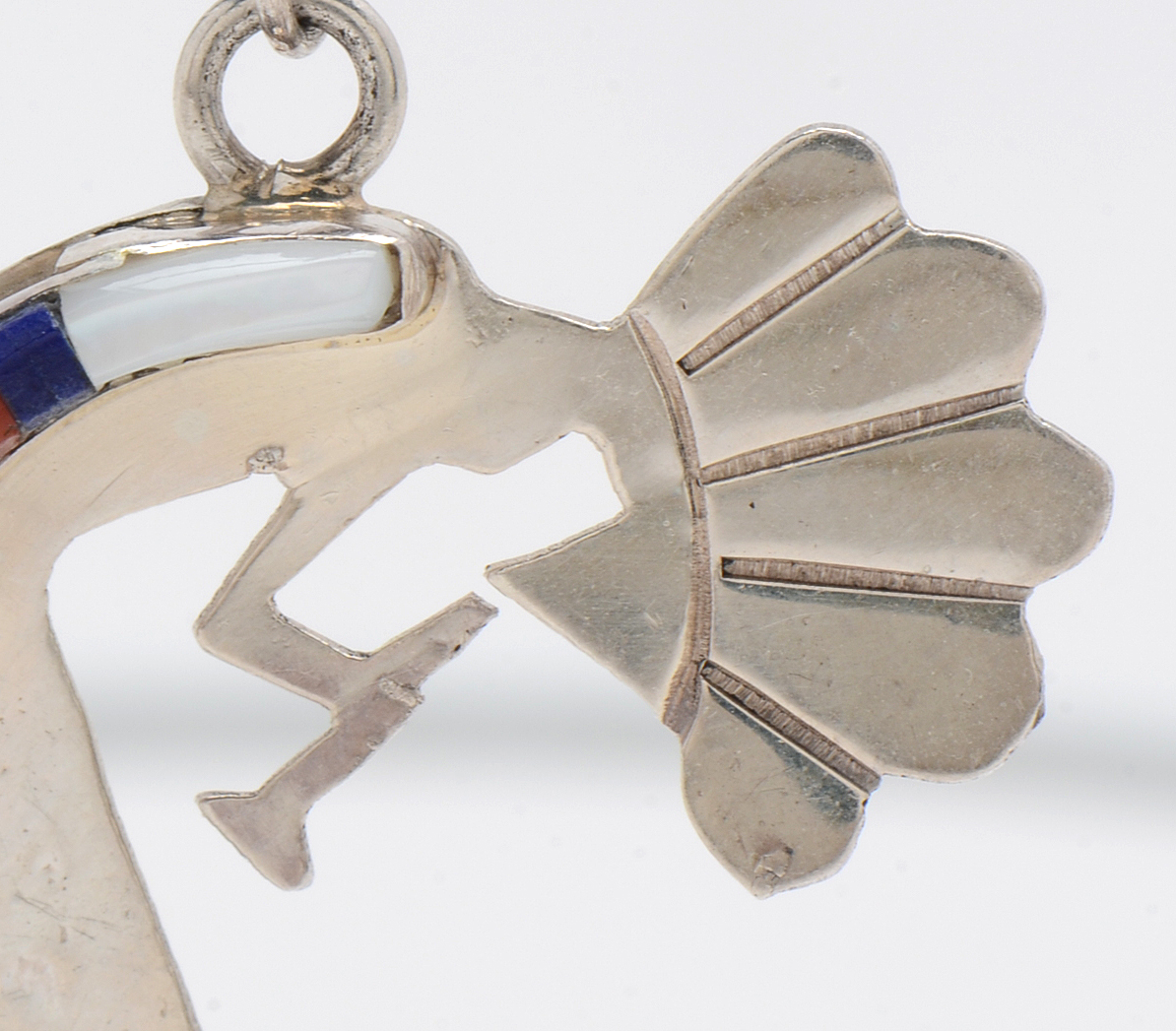 Sterling Silver Kokopelli Pendant Earrings and Cuff Bracelet