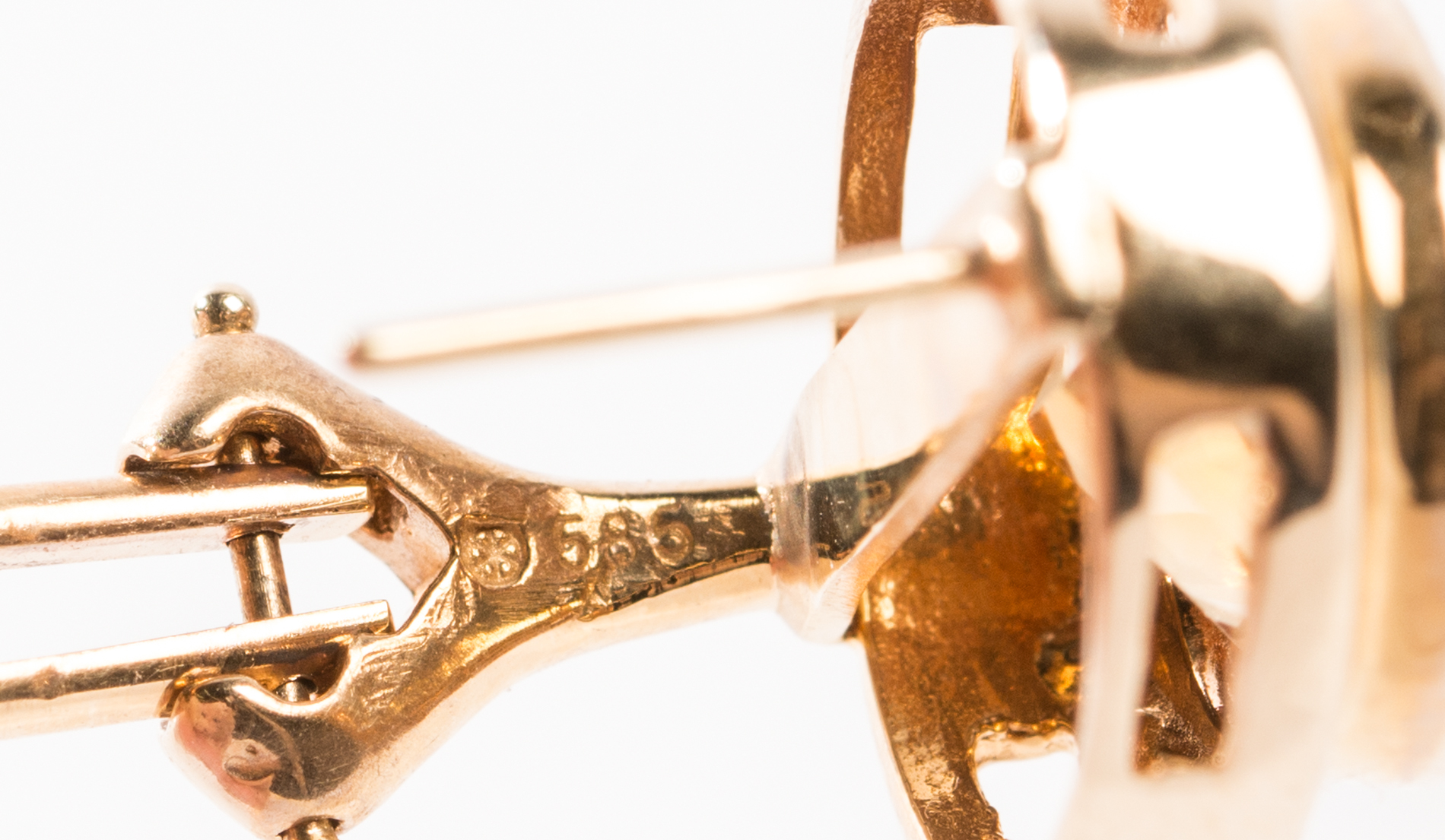 14K Yellow Gold Bezel Set Citrine Earrings