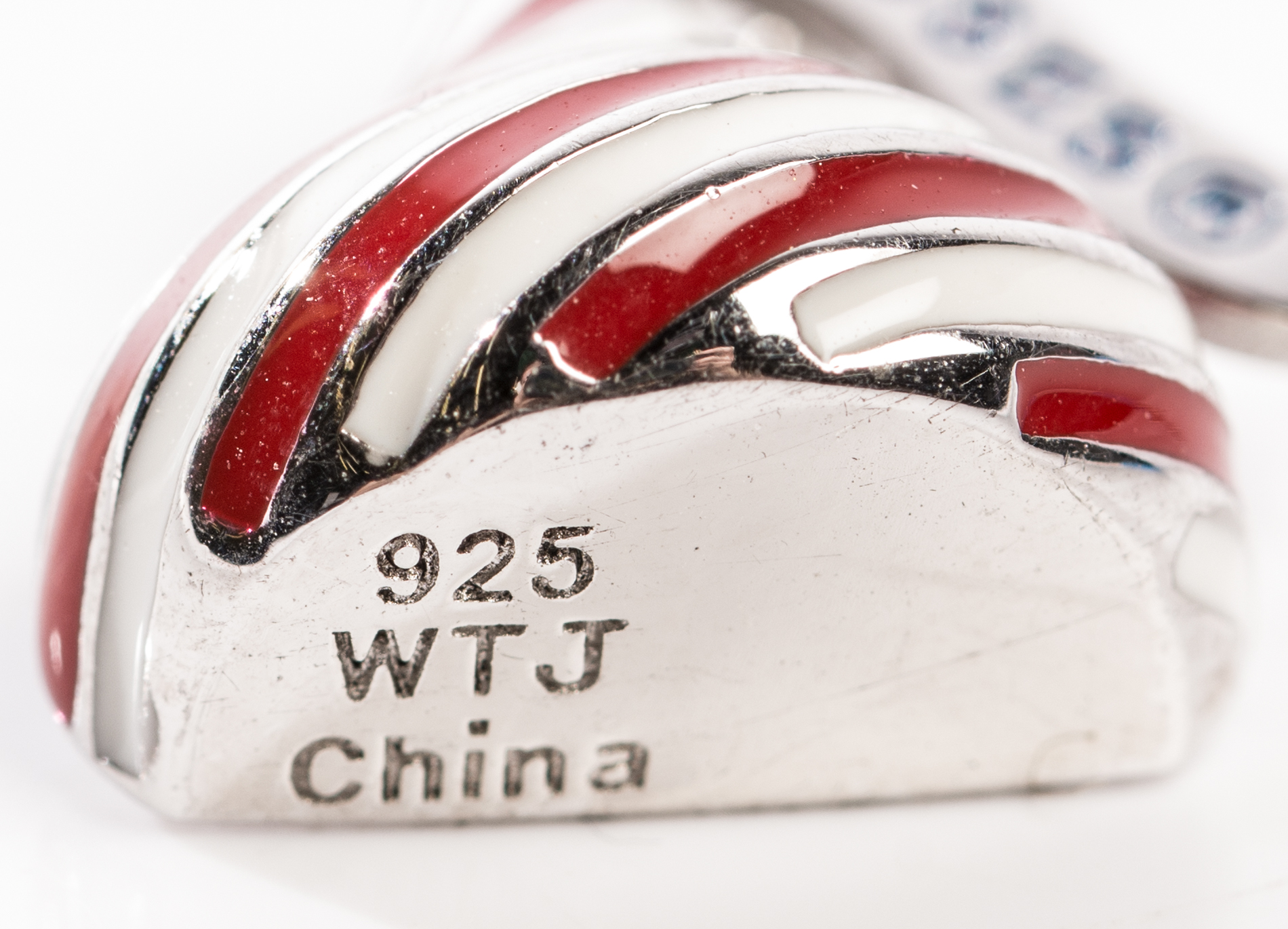 Sterling Silver Hershey's Kiss "Candy Cane" Necklace and Bracelet