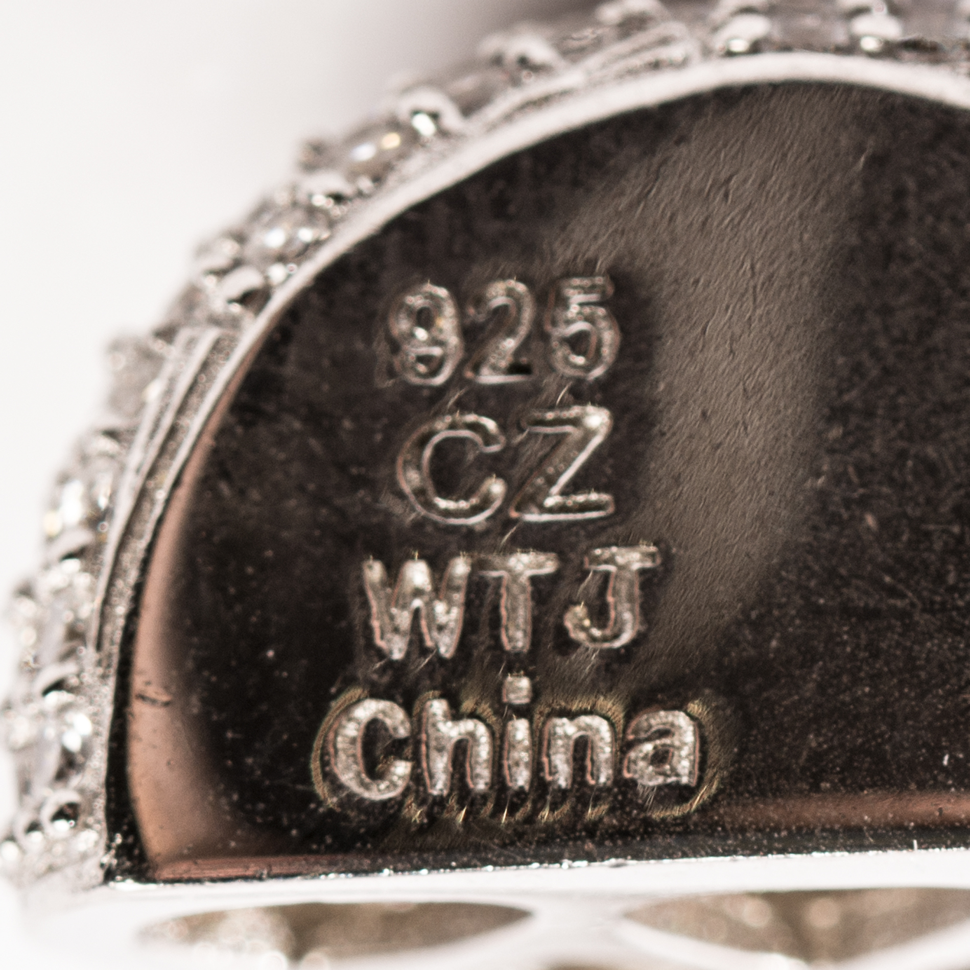 Sterling Silver Cubic Zirconia Hershey's Kiss Pendant Necklace