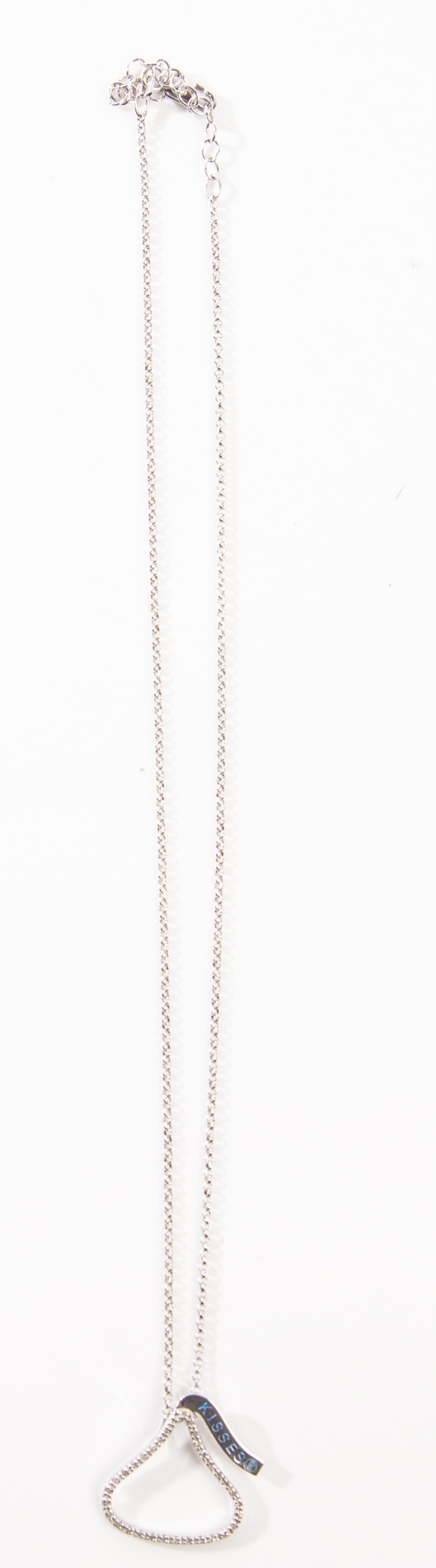 Sterling Silver Diamond Hershey's Kiss Necklace