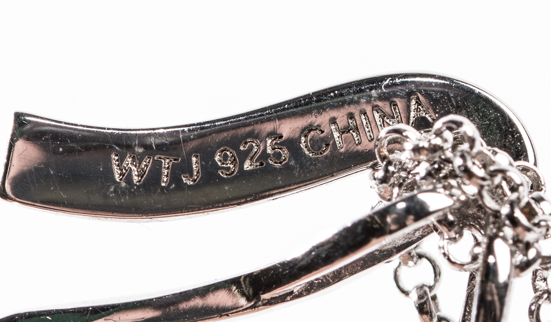 Sterling Silver Diamond Hershey's Kiss Necklace