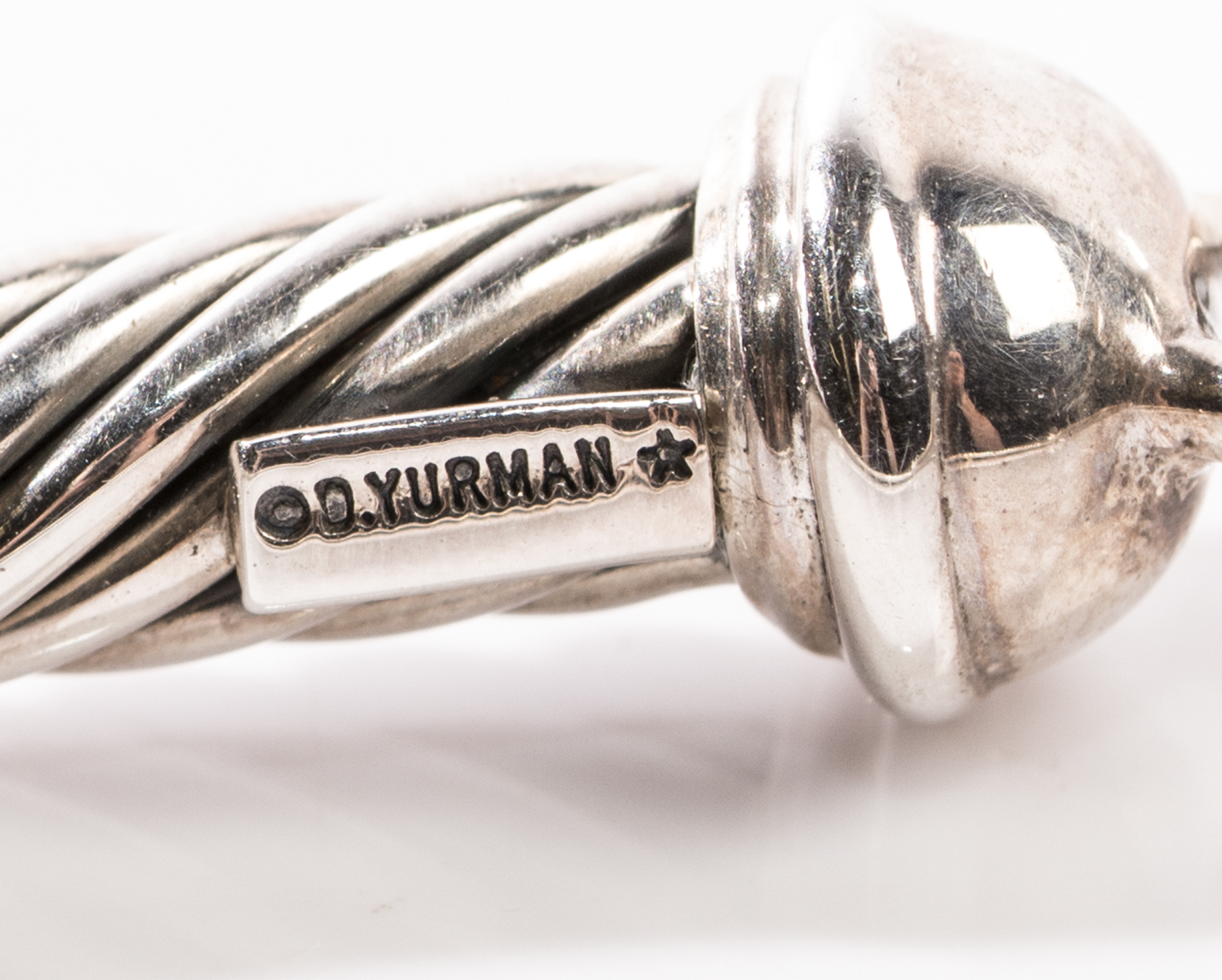 David Yurman Sterling Silver Cable Collar Necklace with 14K Yellow Gold Accents