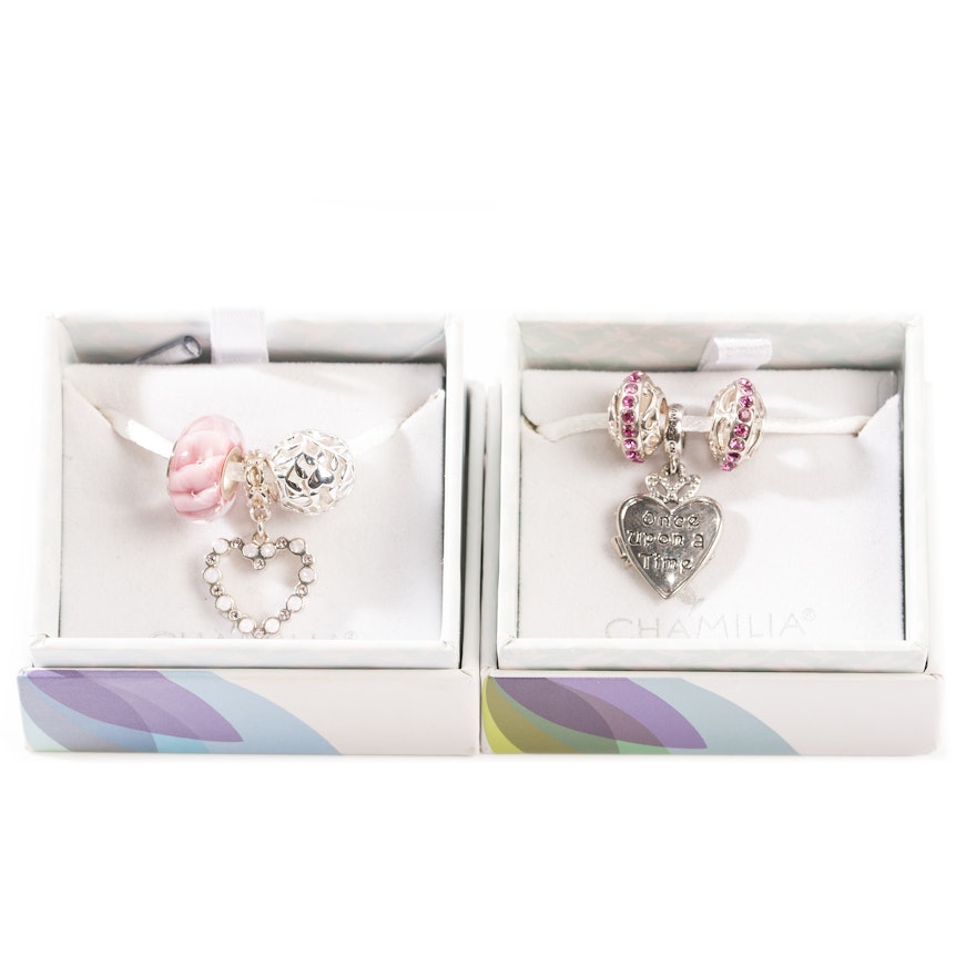 Sterling Silver Chamilia Heart Charms