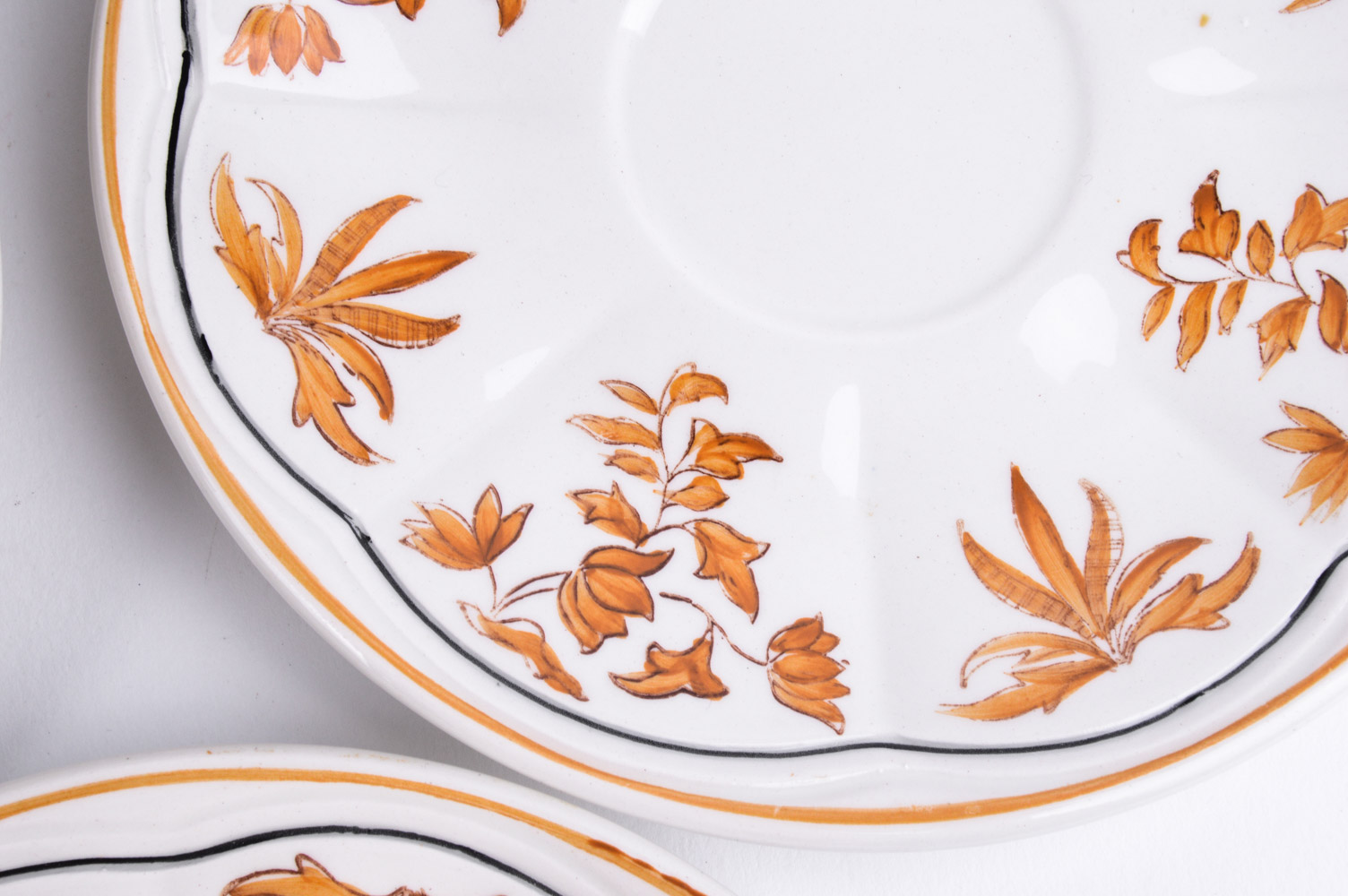 Longchamp Hand-Painted French Porcelain Set in "Olerys" Pattern