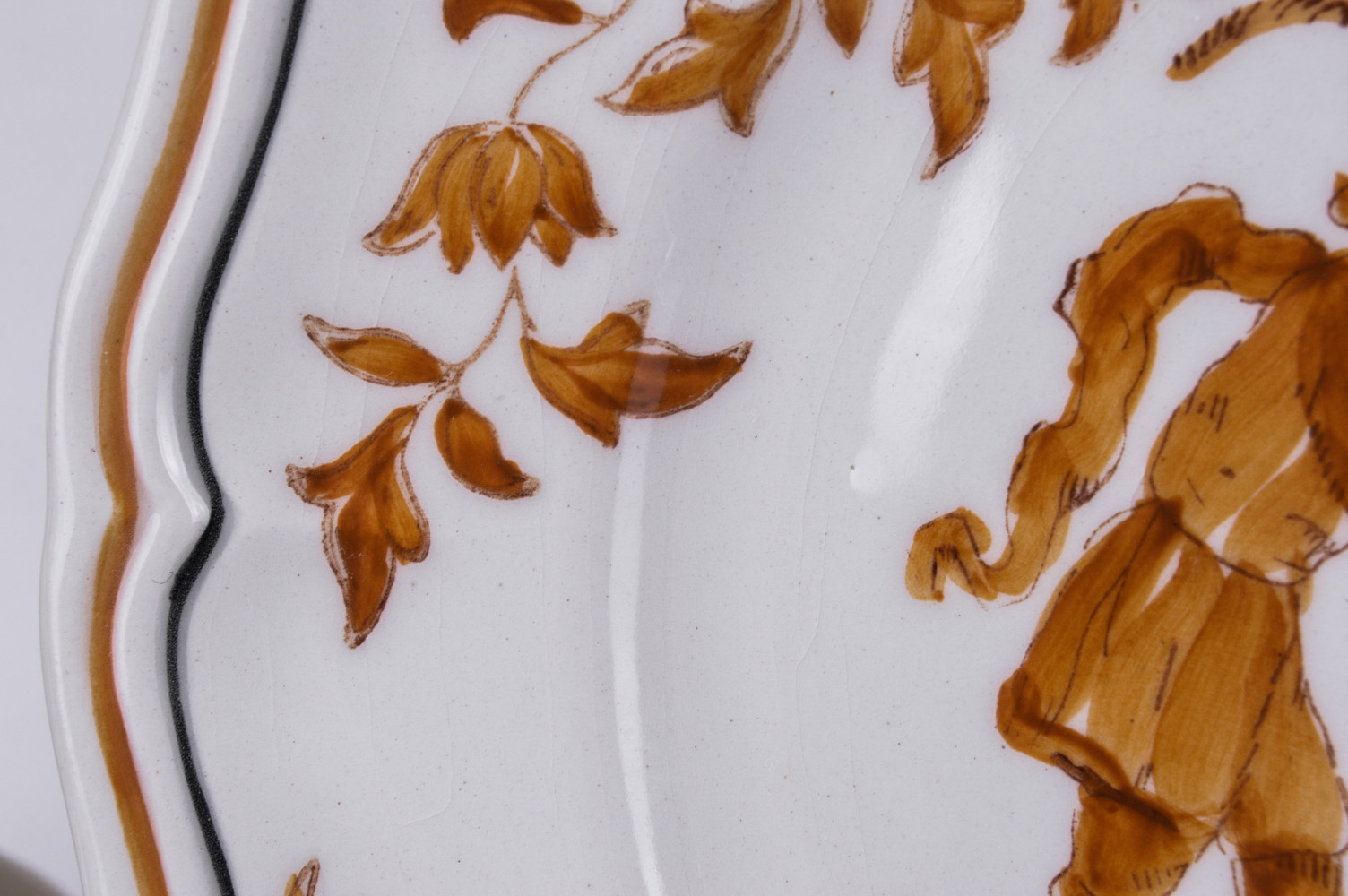 Longchamp Hand-Painted French Porcelain Set in "Olerys" Pattern