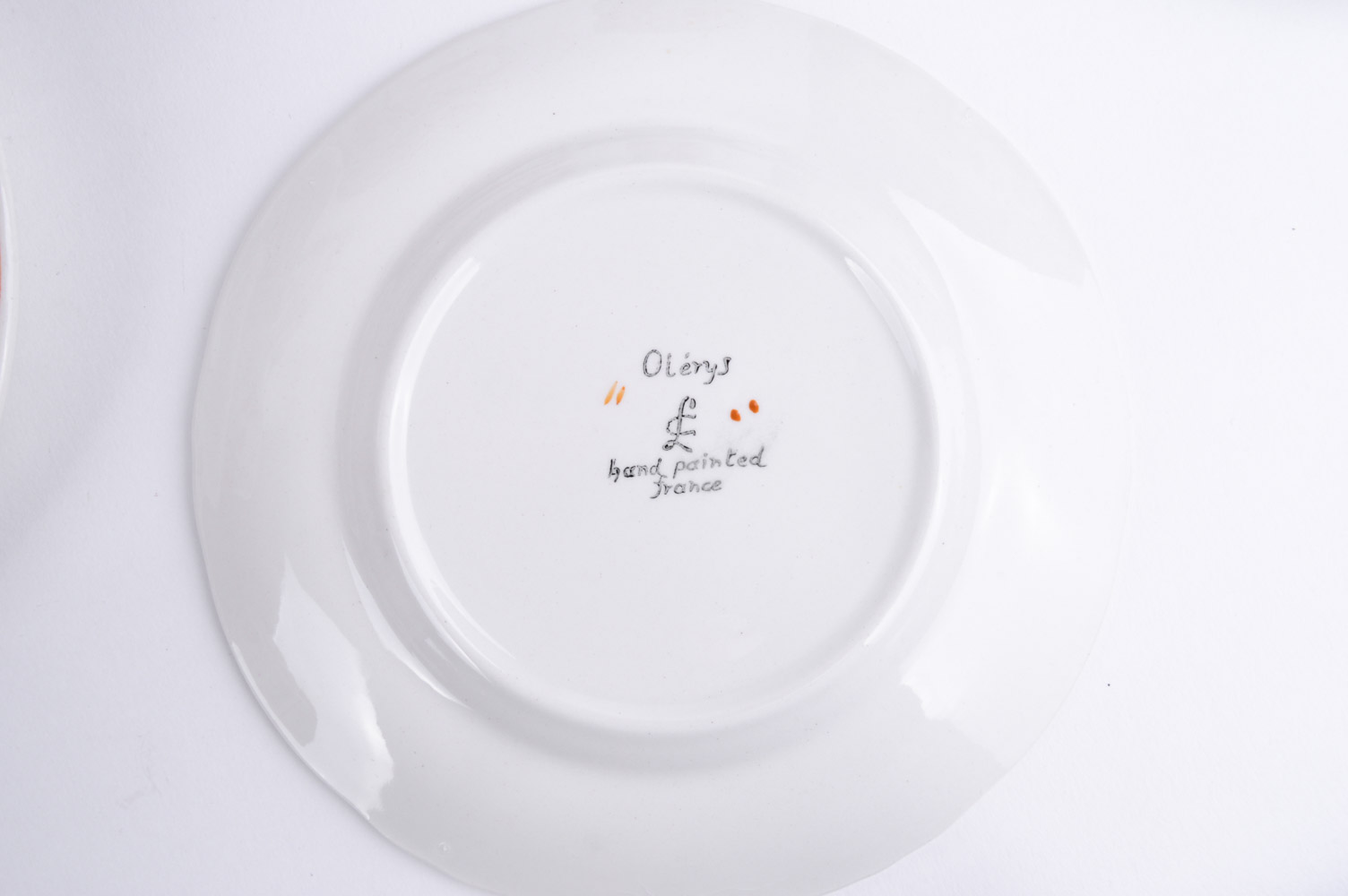 Longchamp Hand-Painted French Porcelain Set in "Olerys" Pattern