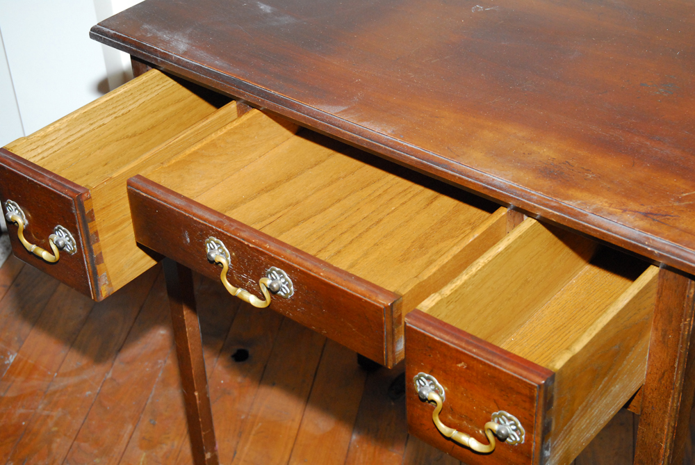 Vintage Chippendale Style Mahogany Writing Desk