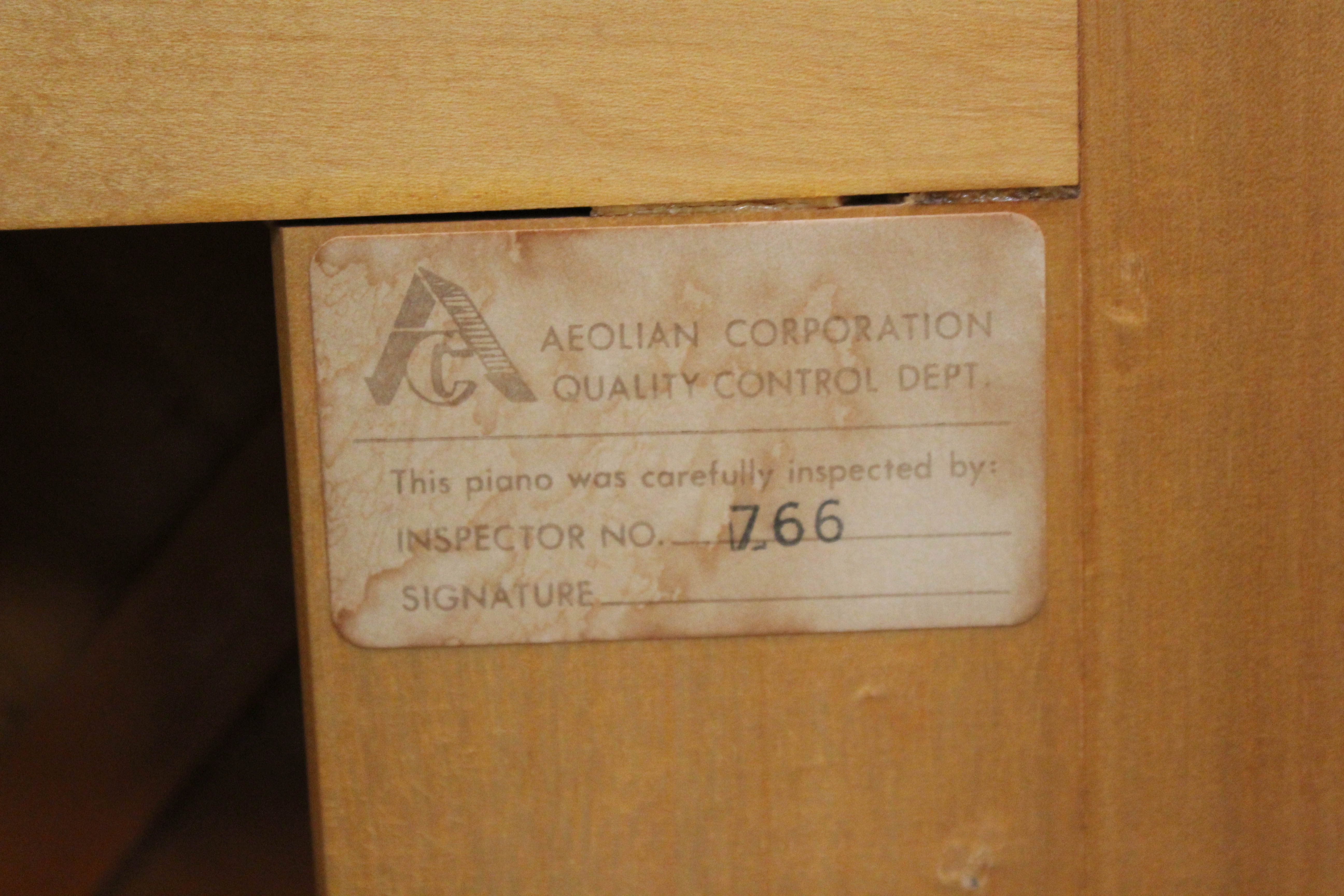 Aeolian Player Piano and Rolls