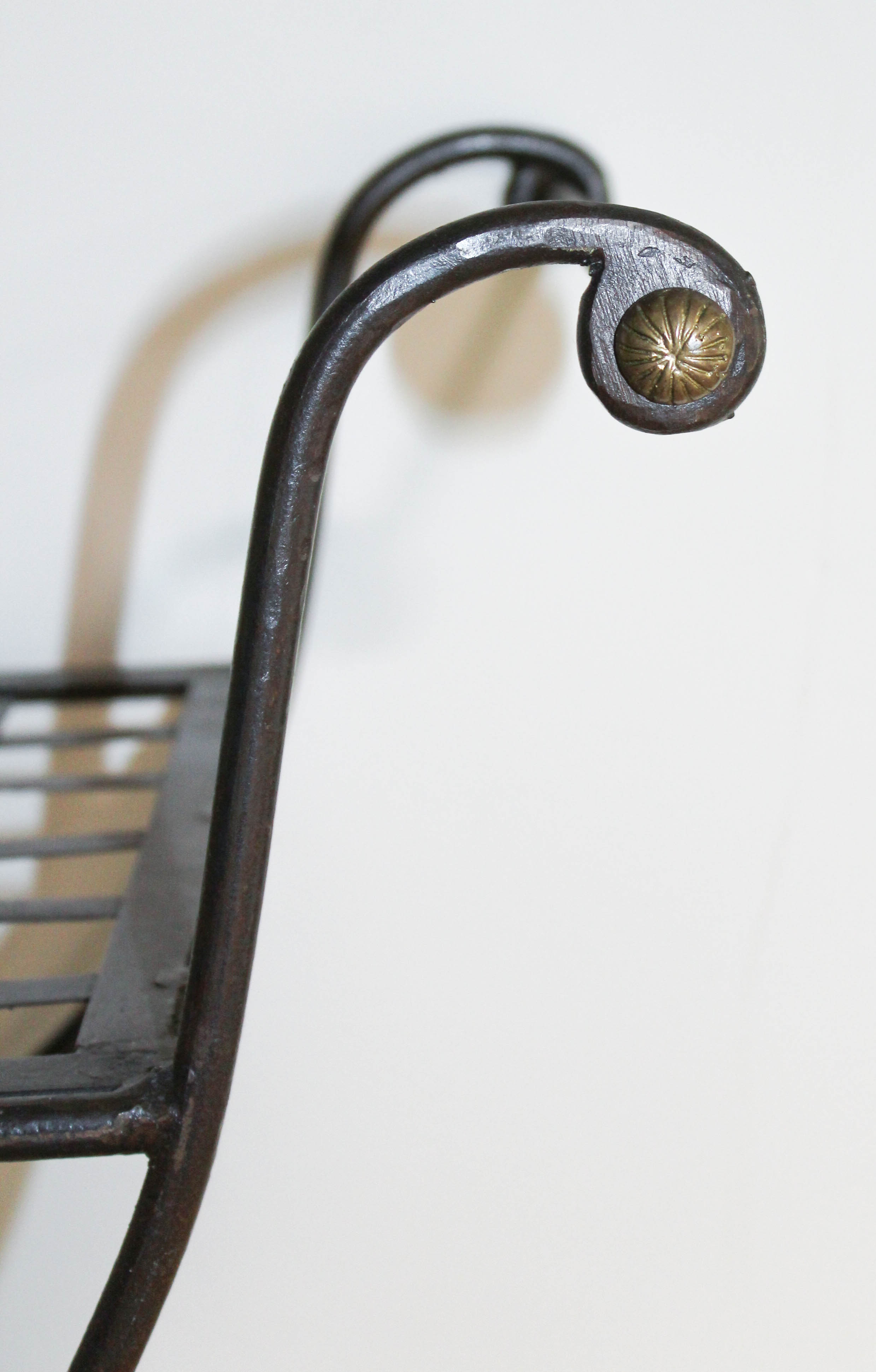 Elegant Neo-Classical Steel Curule Bench