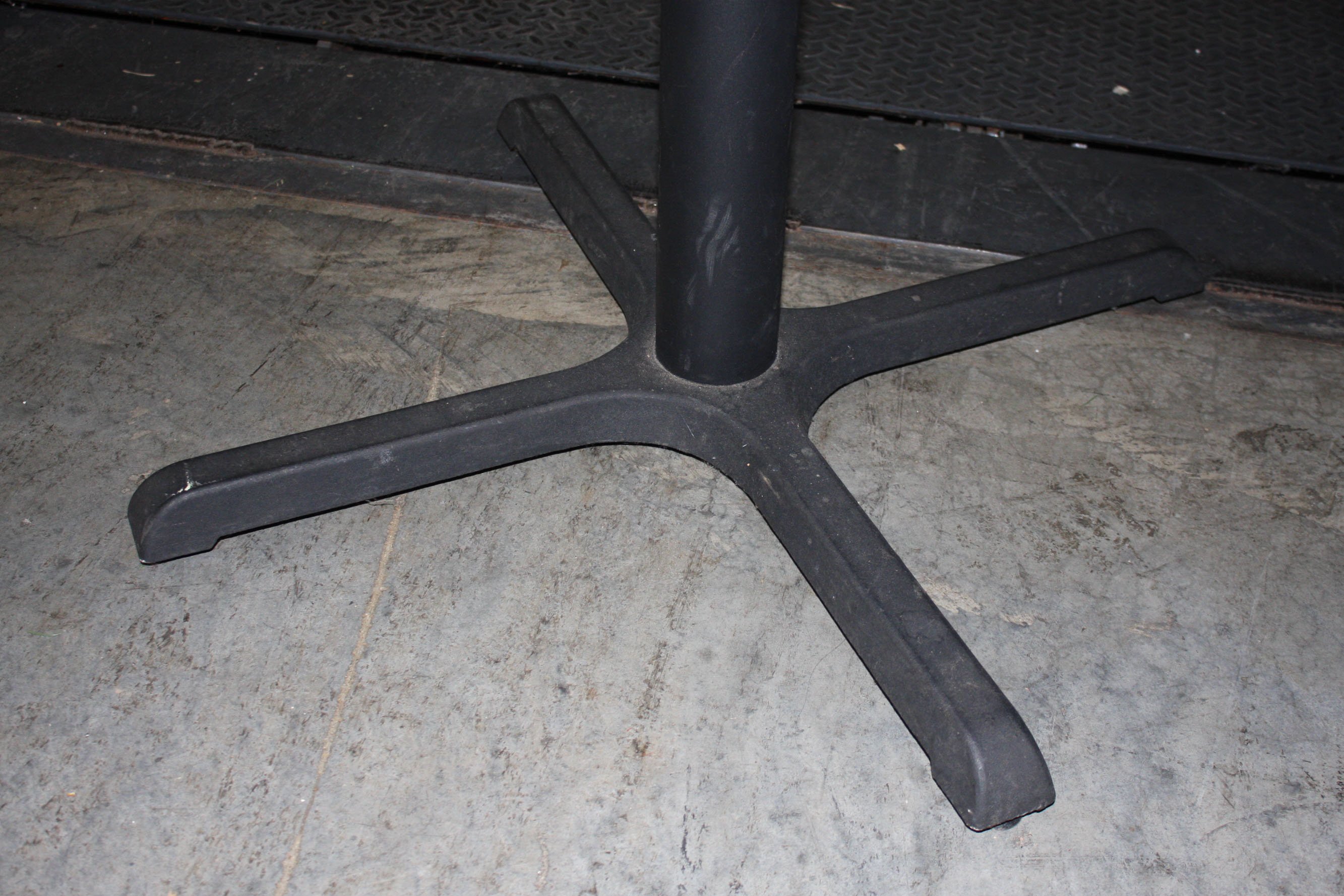 Pair of Reclaimed Iron Forged Oak Custom Tables