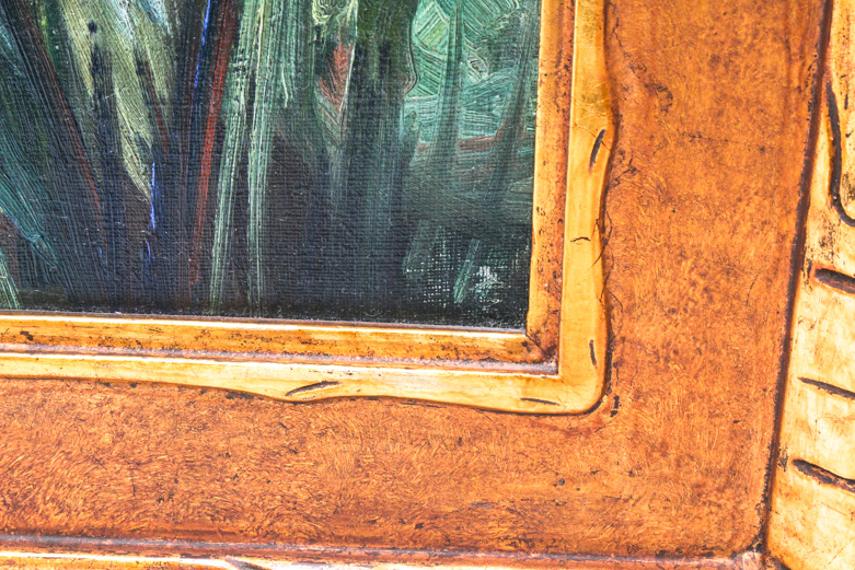 Ethel Louise Coe Oil Painting on Canvas of Stone Bridge