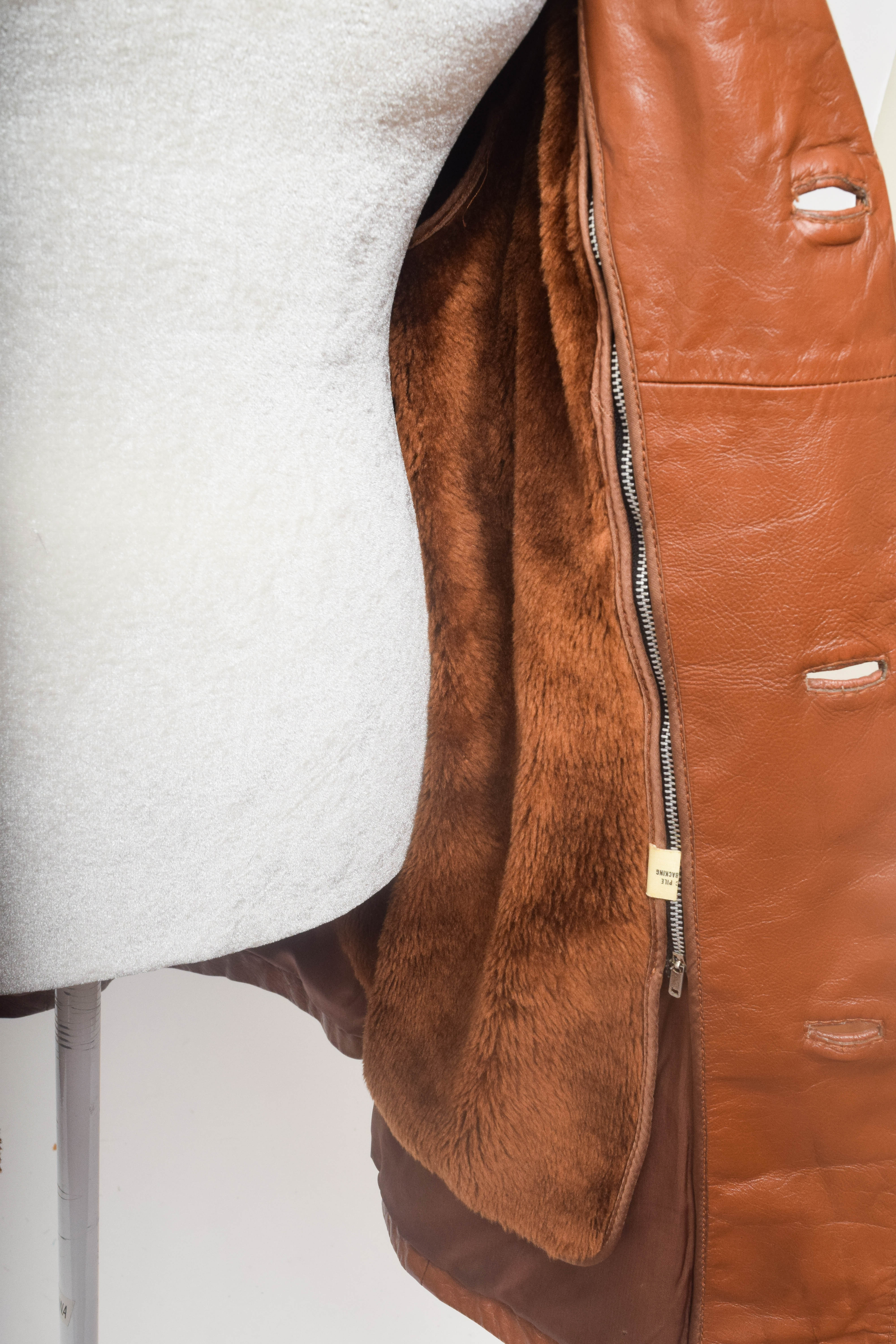 Men's Vintage Imperial Leather Jacket with Removable Lining