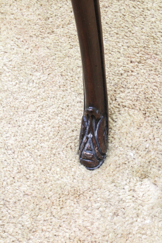 Vintage Inlaid Side Table with Custom Glass Top