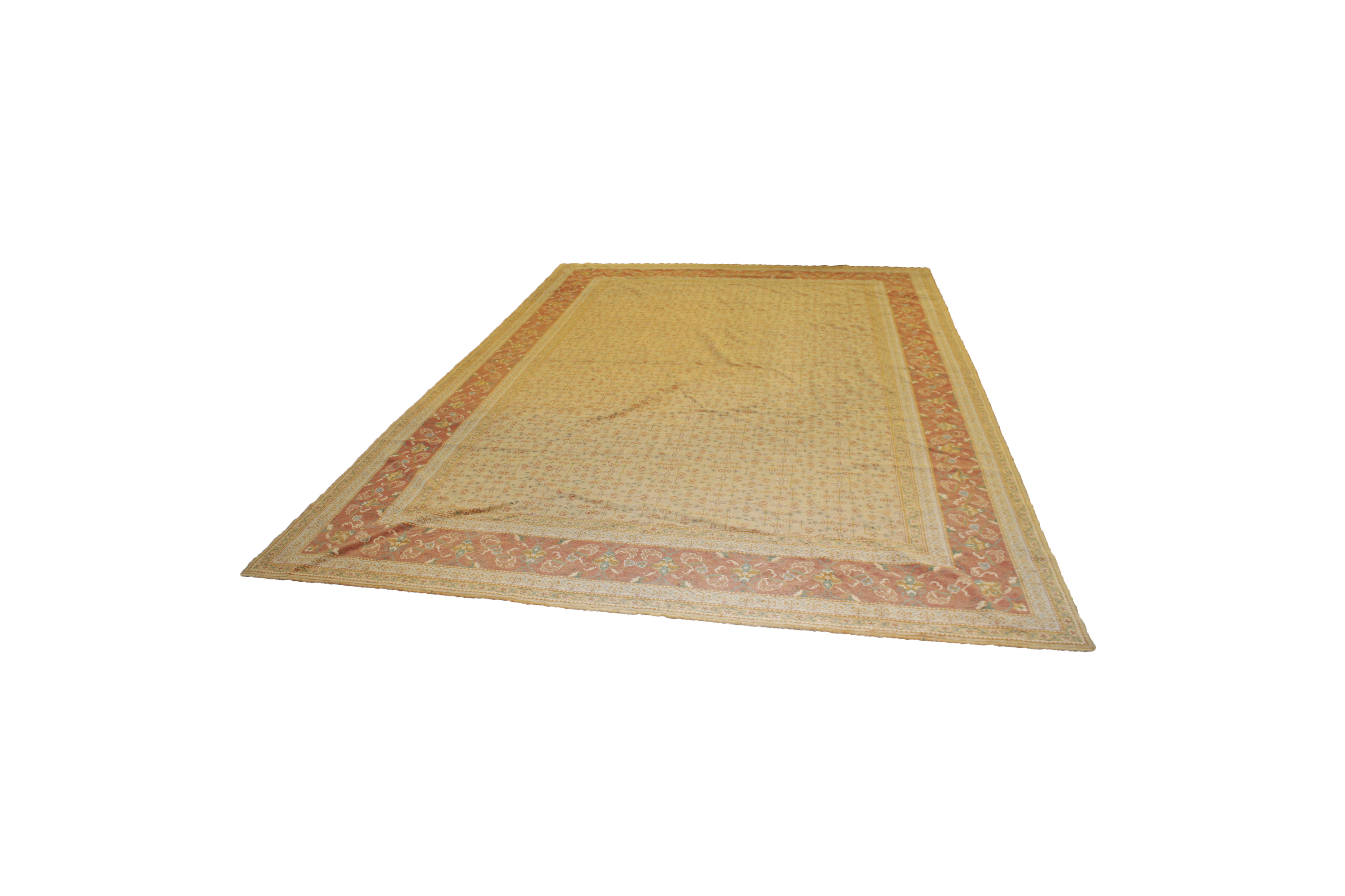 Large Vintage Handwoven Turkish Area Rug