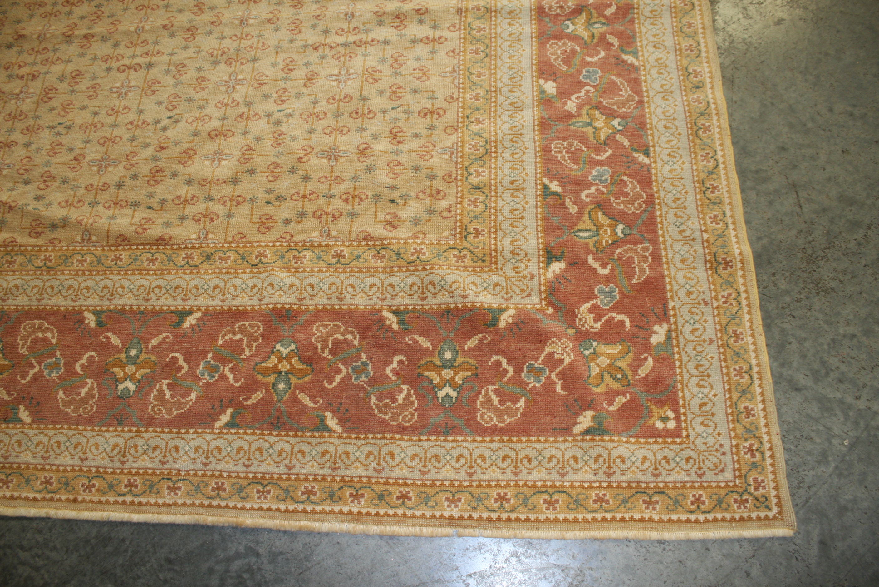 Large Vintage Handwoven Turkish Area Rug