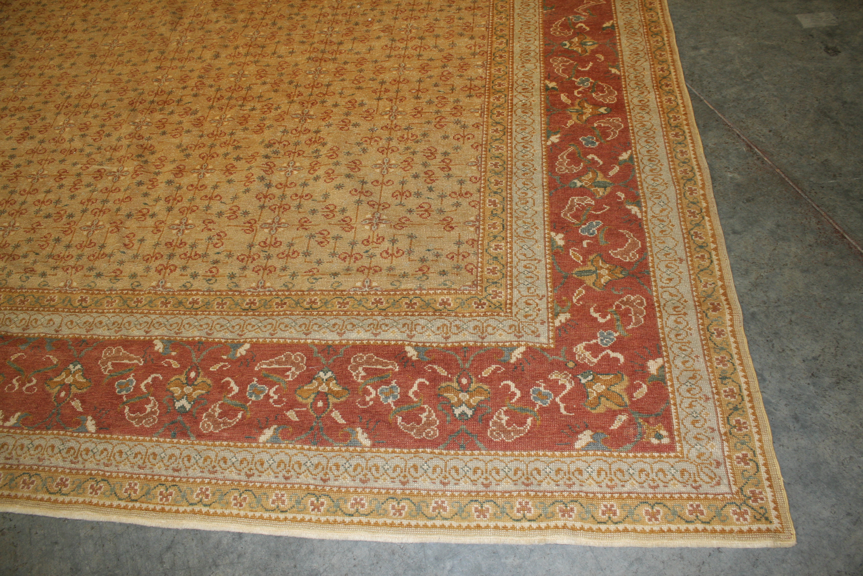Large Vintage Handwoven Turkish Area Rug