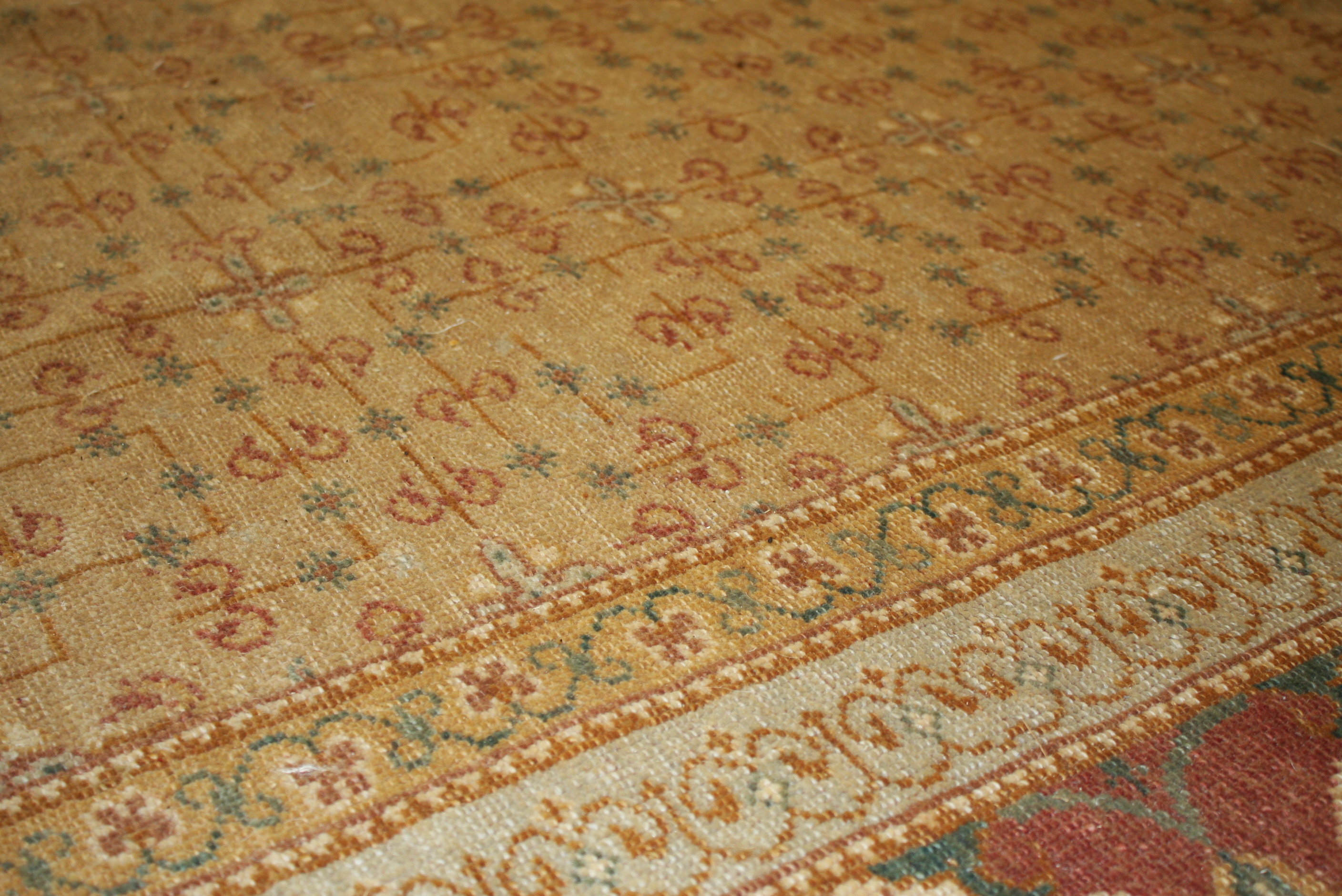 Large Vintage Handwoven Turkish Area Rug