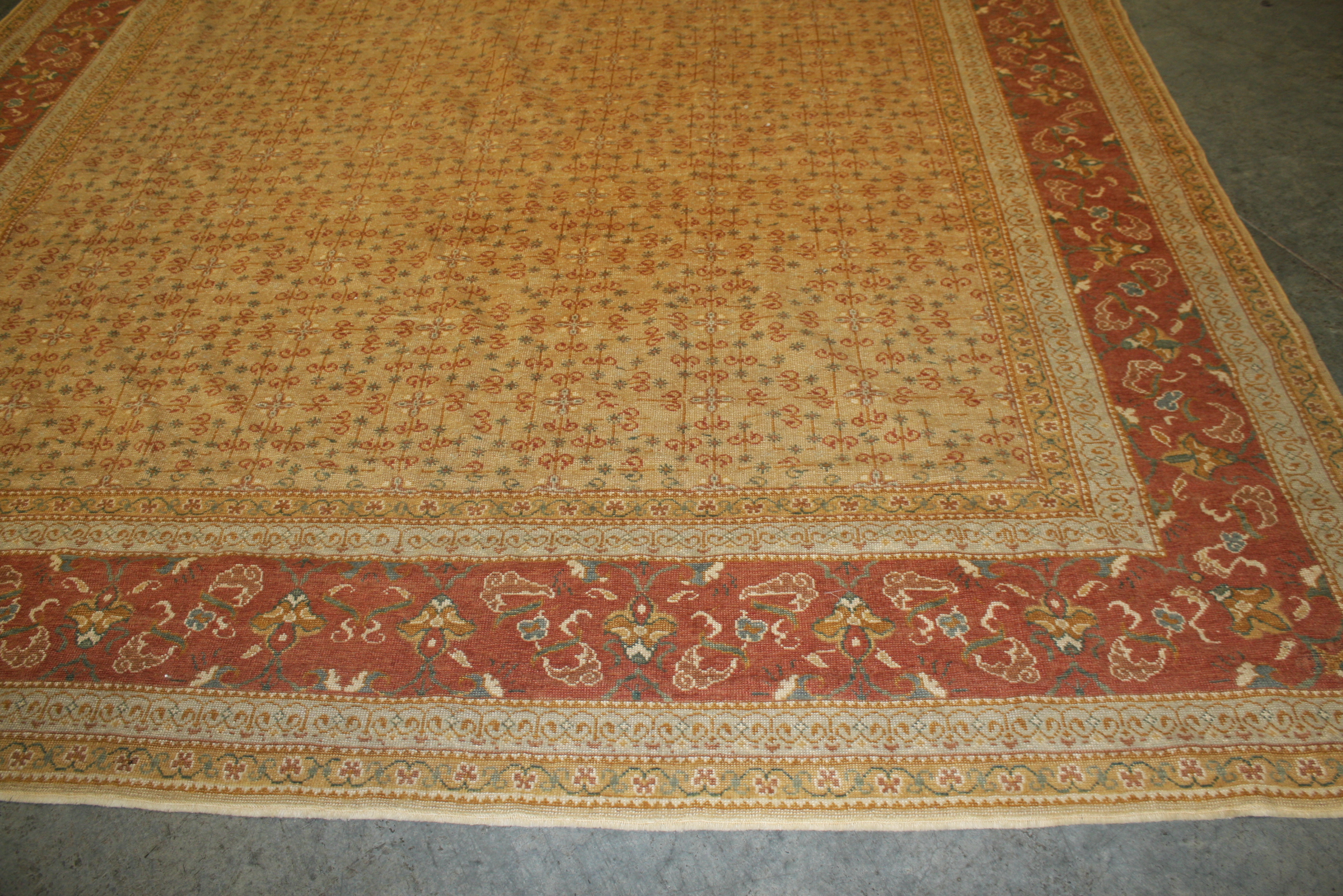 Large Vintage Handwoven Turkish Area Rug