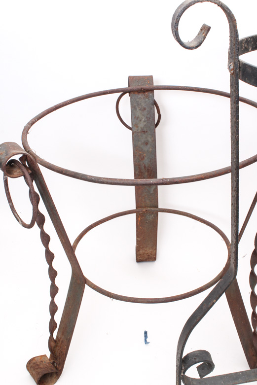 Contemporary Wrought Iron Plant Holders