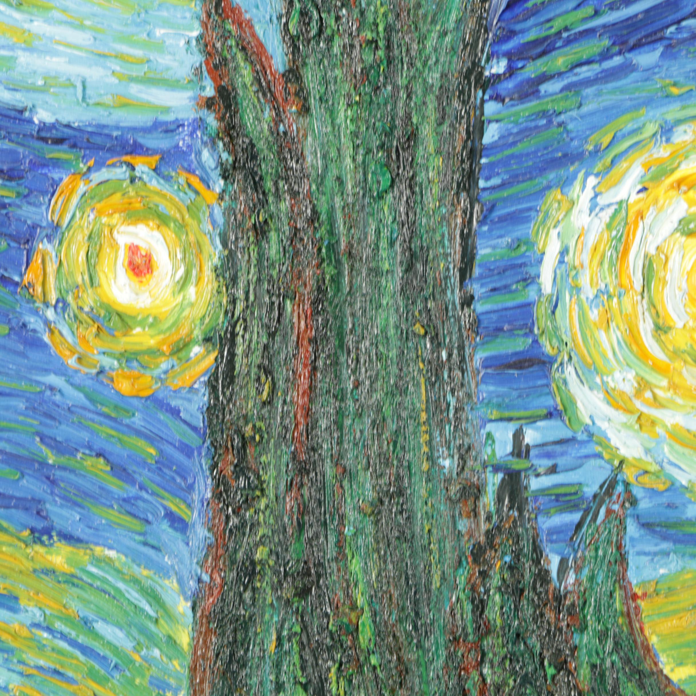 Copy Oil Painting on Canvas of Vincent Van Gogh "Starry Night"