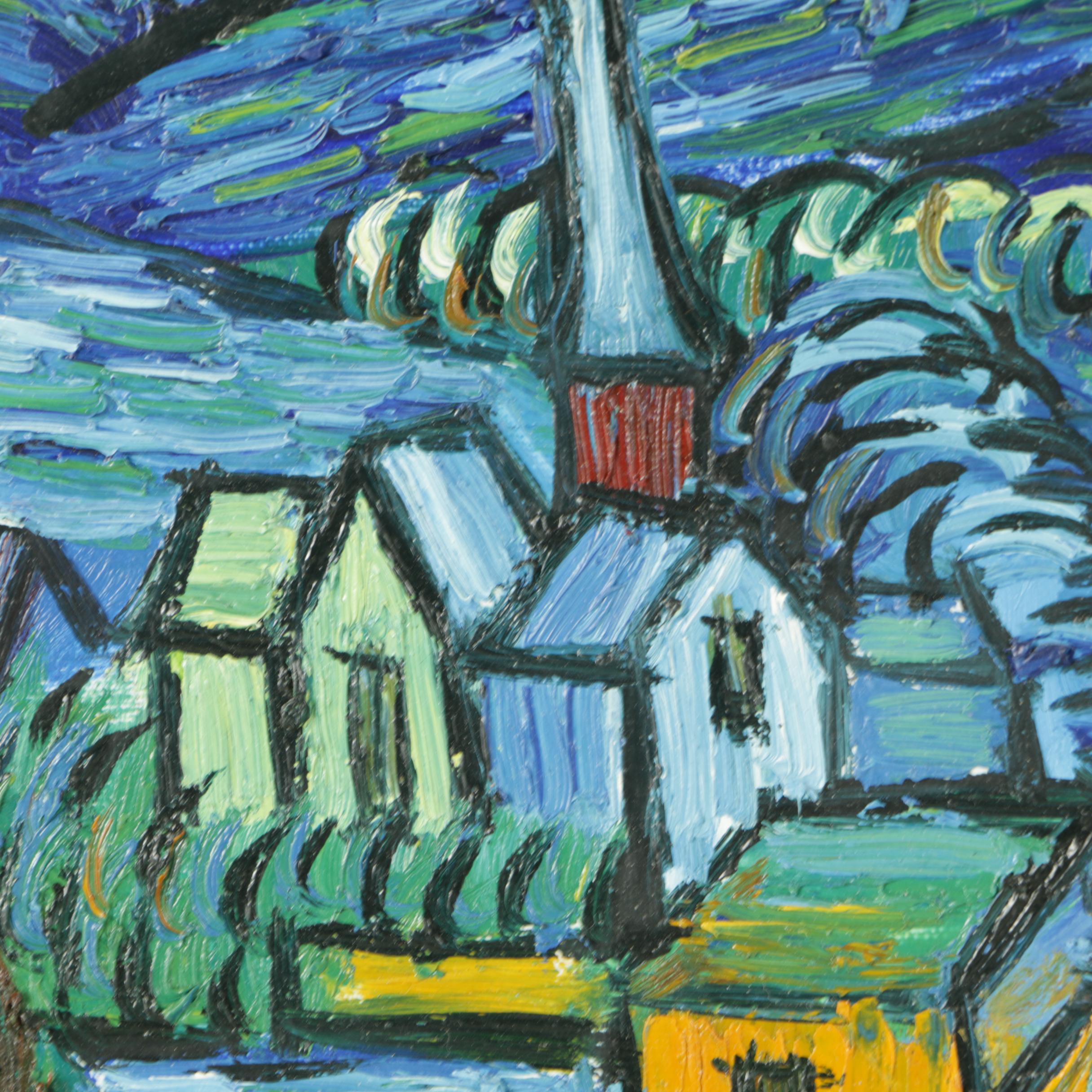 Copy Oil Painting on Canvas of Vincent Van Gogh "Starry Night"