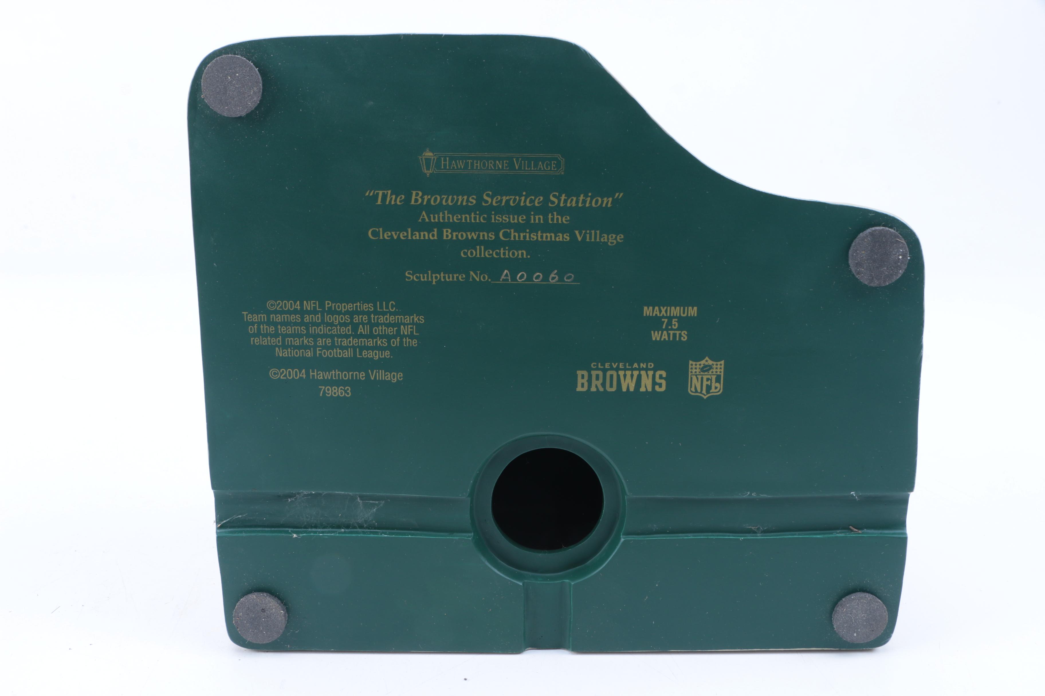 Collection of Cleveland Browns Die-Cast Vehicles and Service Station