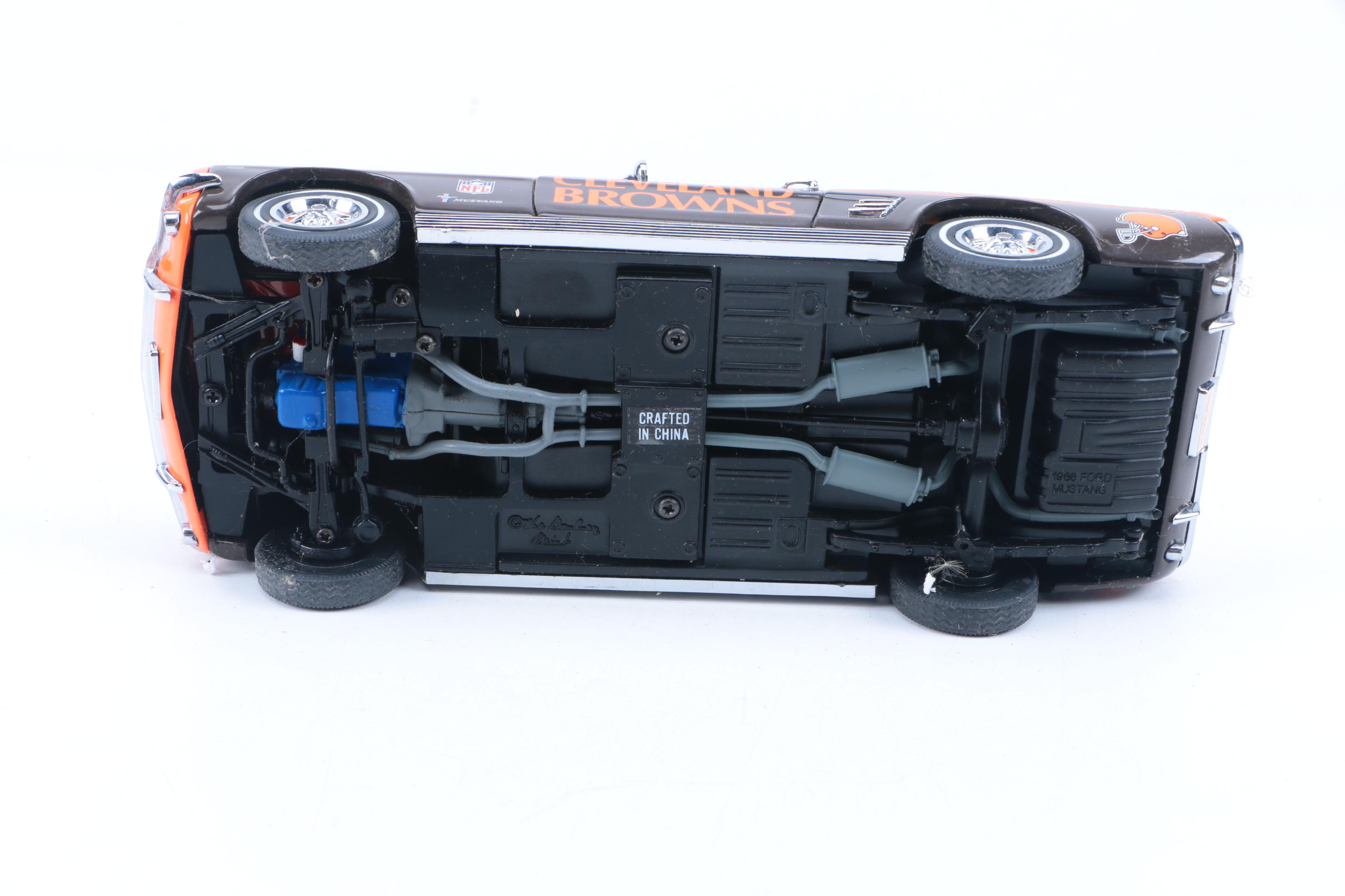 Collection of Cleveland Browns Die-Cast Vehicles and Service Station