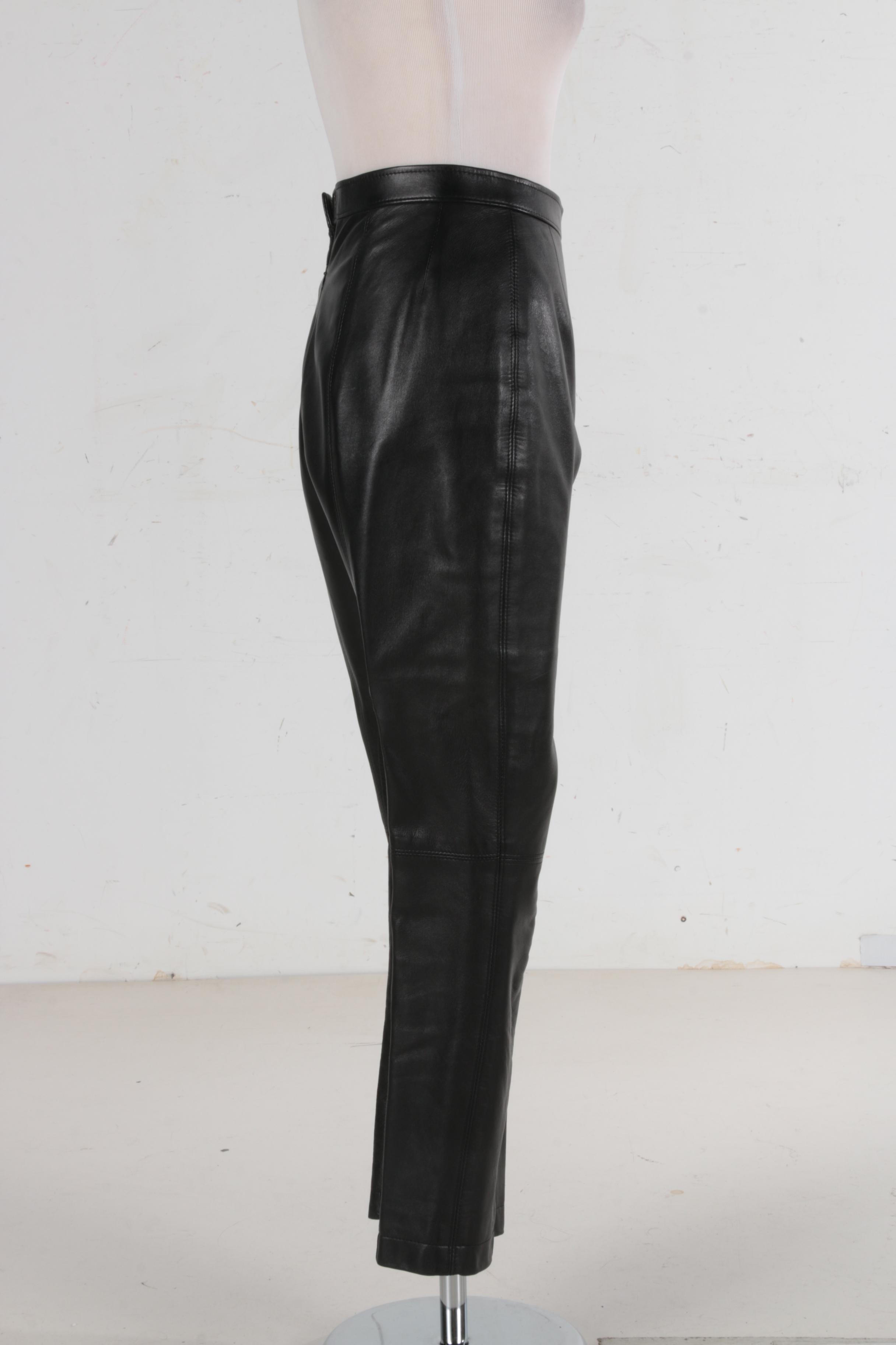 Anne Klein Black Leather Pants