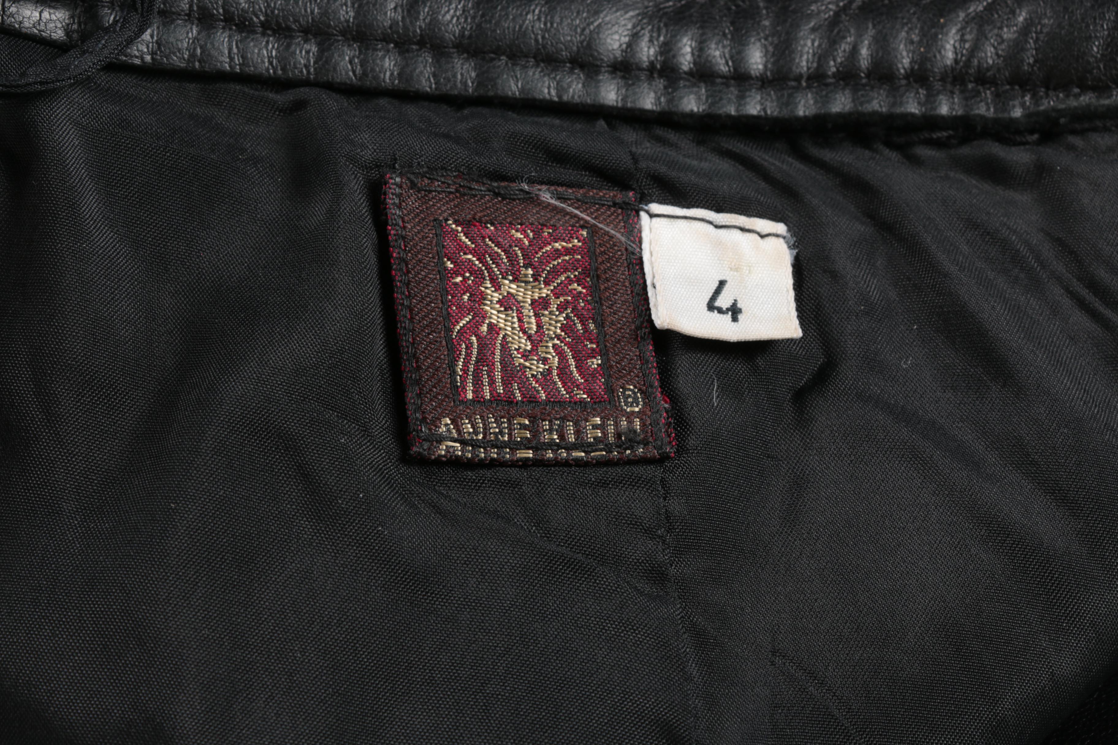 Anne Klein Black Leather Pants