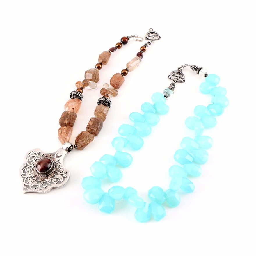 Pairing of Sterling Silver Necklaces with Gemstones