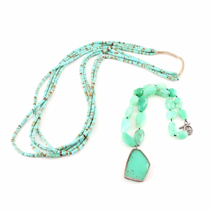Pairing of Necklaces Featuring Turquoise