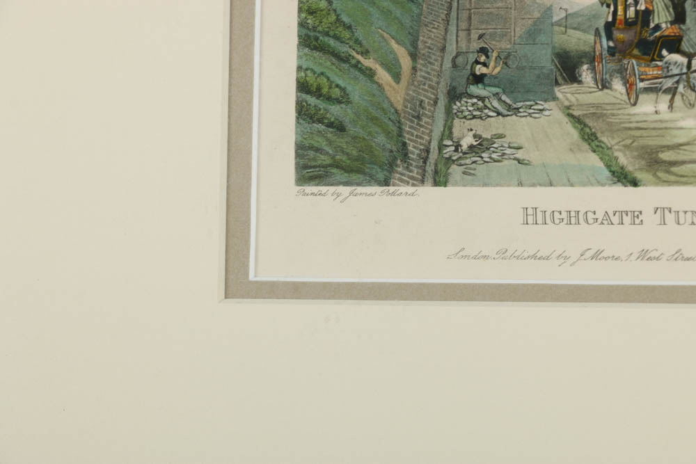 Hand Colored Lithograph on Paper "Highgate Tunnel"