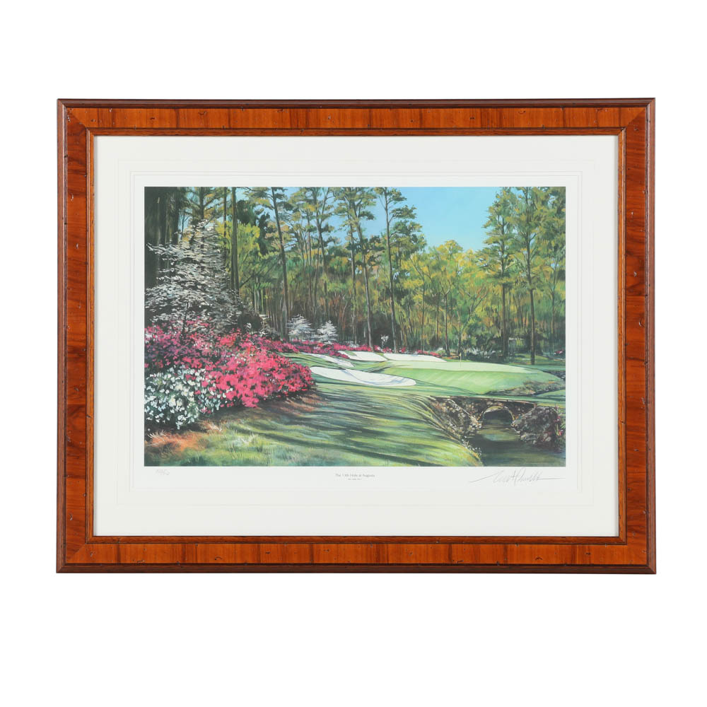 Noble Powell III Limited Edition Offset Lithograph on Paper "The 13th Hole at Augusta"