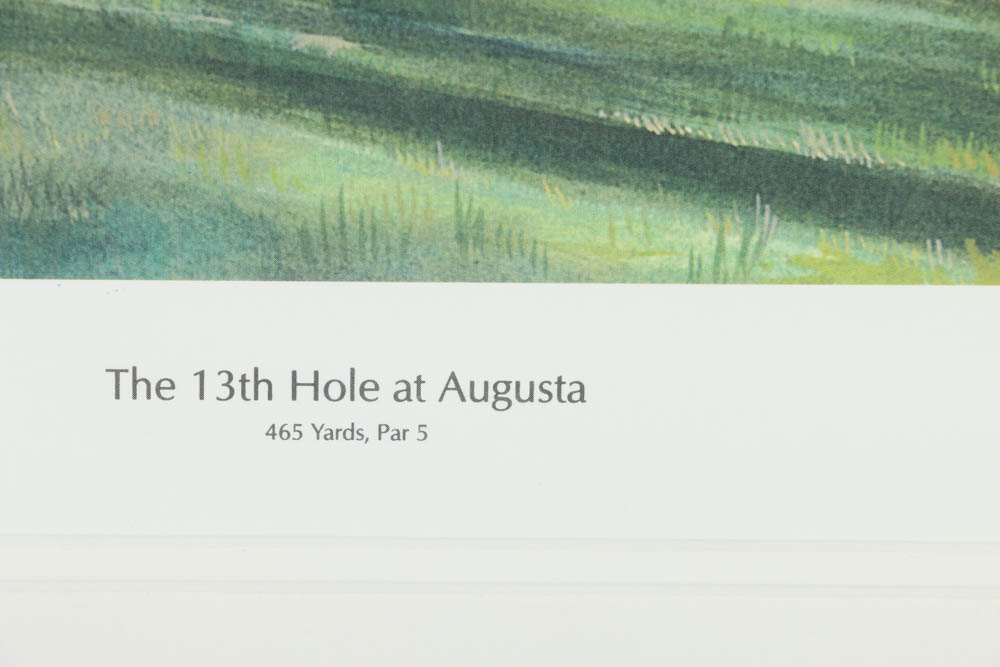 Noble Powell III Limited Edition Offset Lithograph on Paper "The 13th Hole at Augusta"