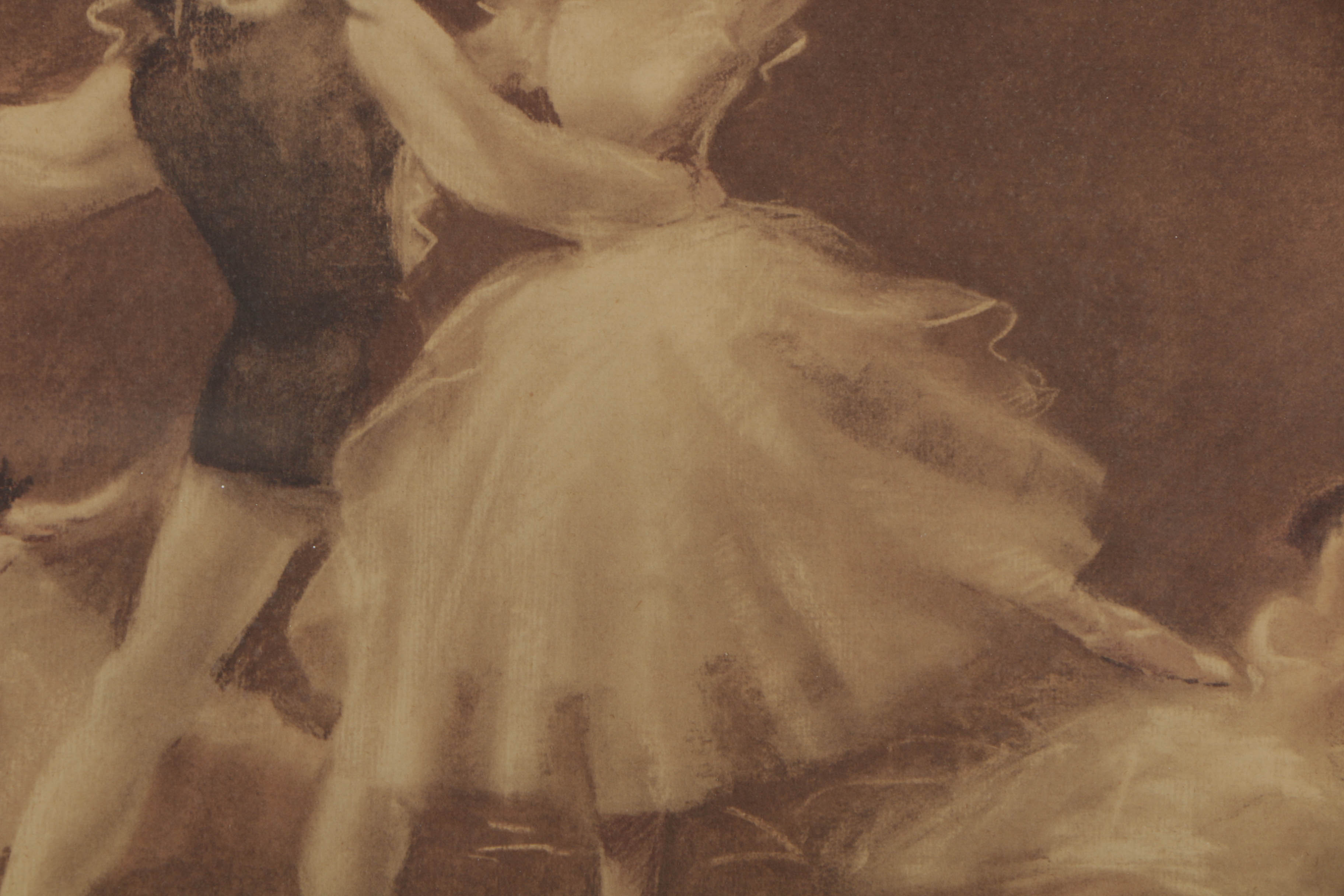 Pair of Offset Lithographs After Drawings of Ballet Dancers