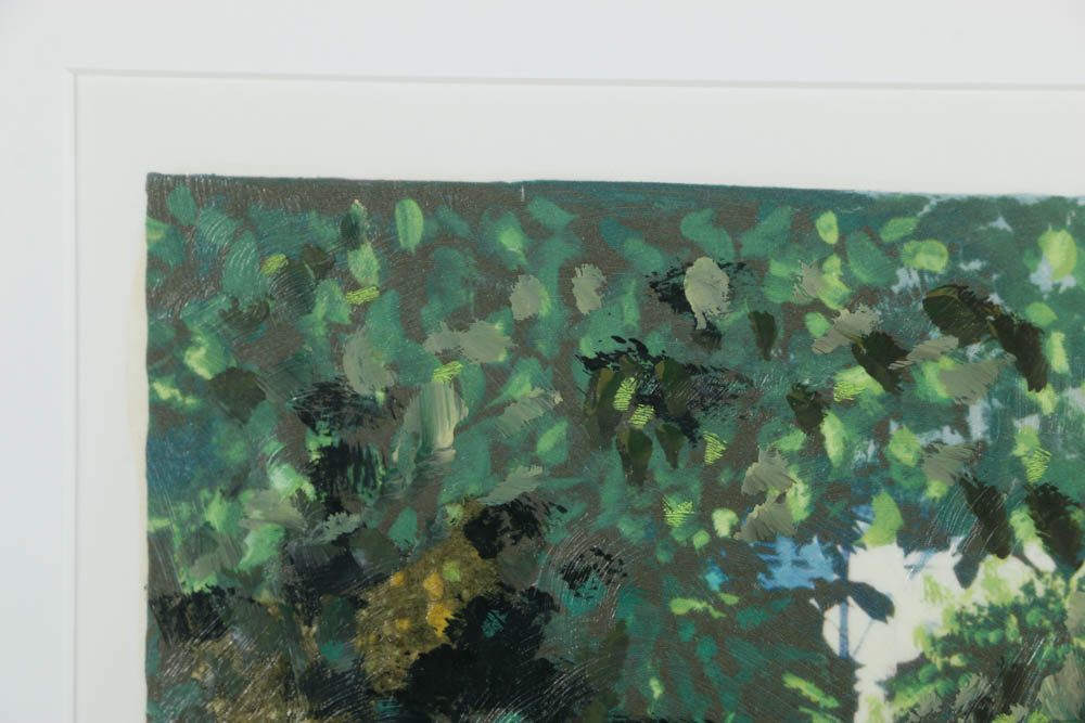 Limited Edition Embellished Lithograph on Paper "The Terrace"