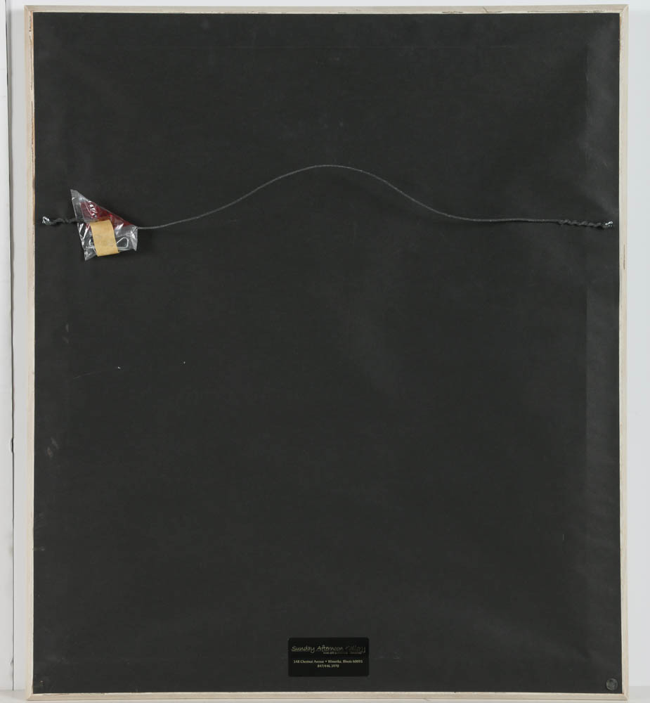 Limited Edition Embellished Lithograph on Paper "The Terrace"