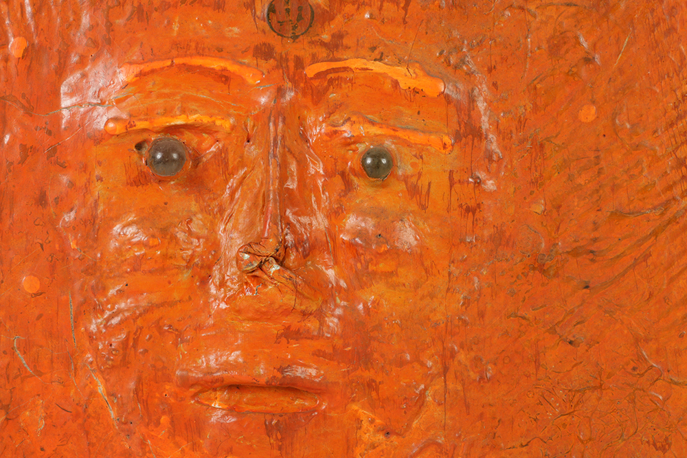 Mixed Media on Canvas of a Face