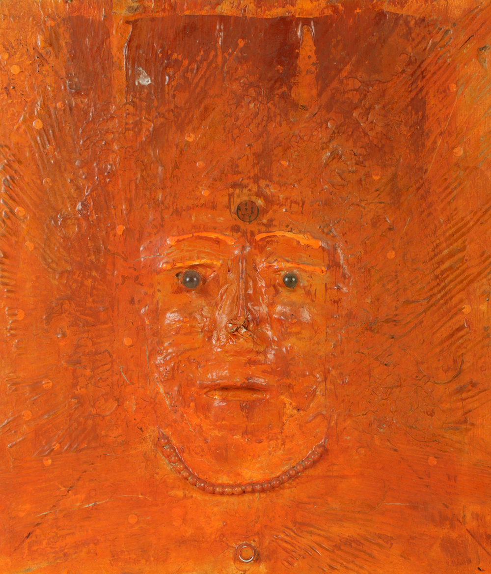 Mixed Media on Canvas of a Face