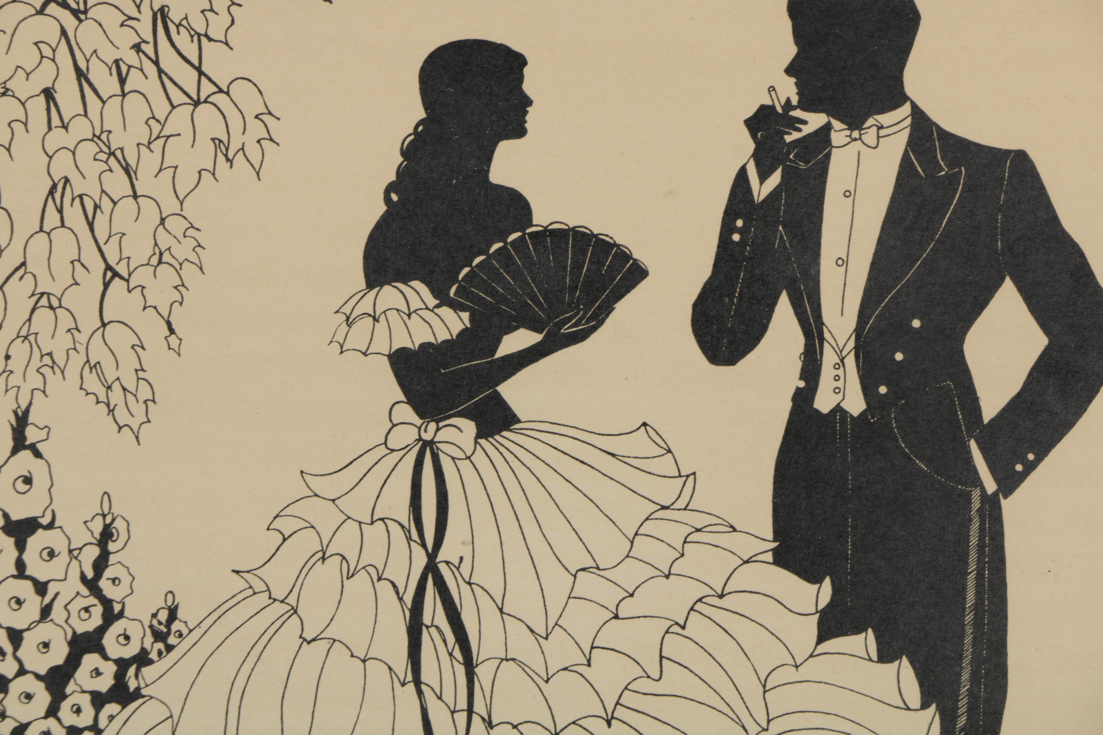 Giclee on Paper of Couple's Silhouettes