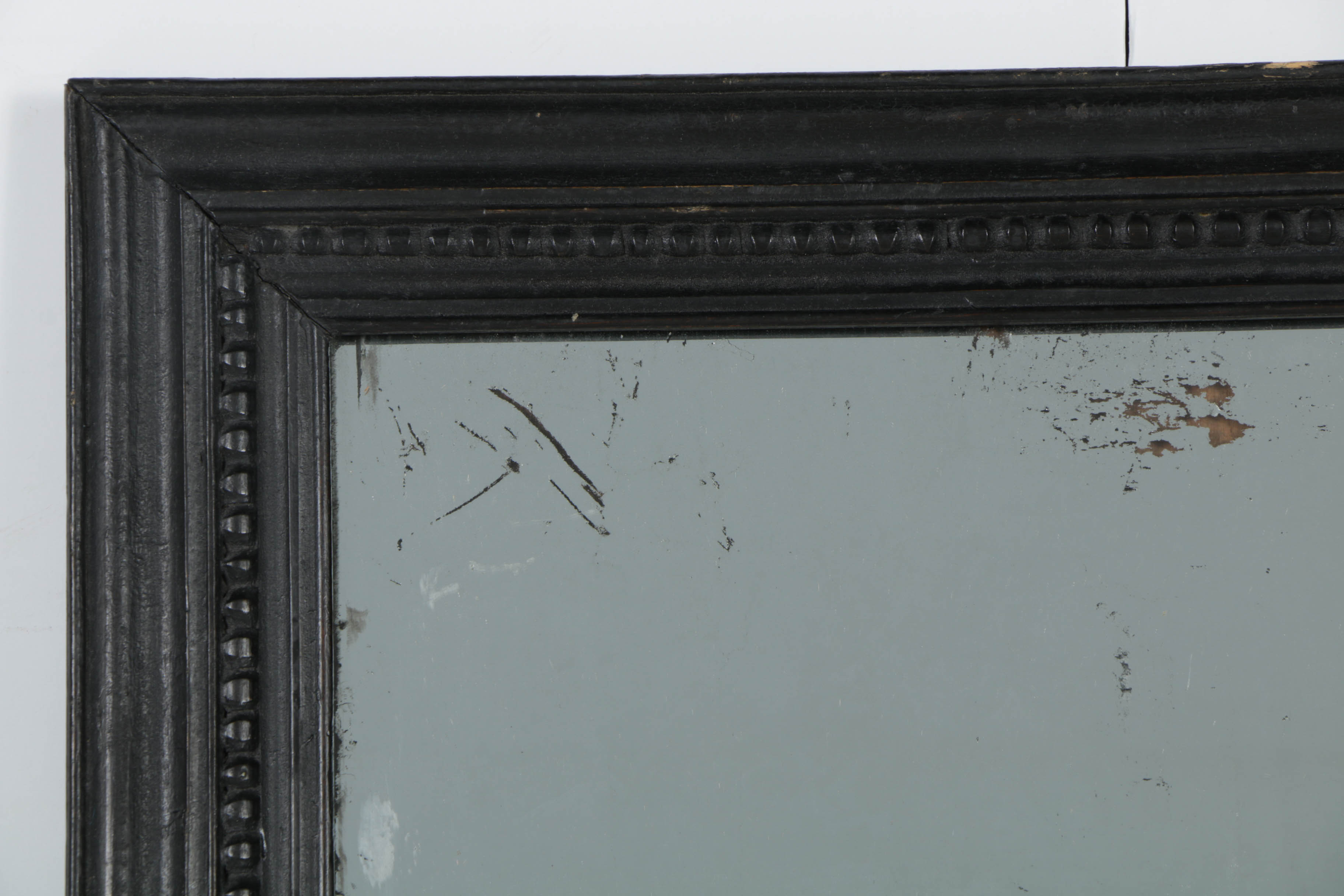 Reverse Glass Mirror Painting of Crane and Lotus Flower