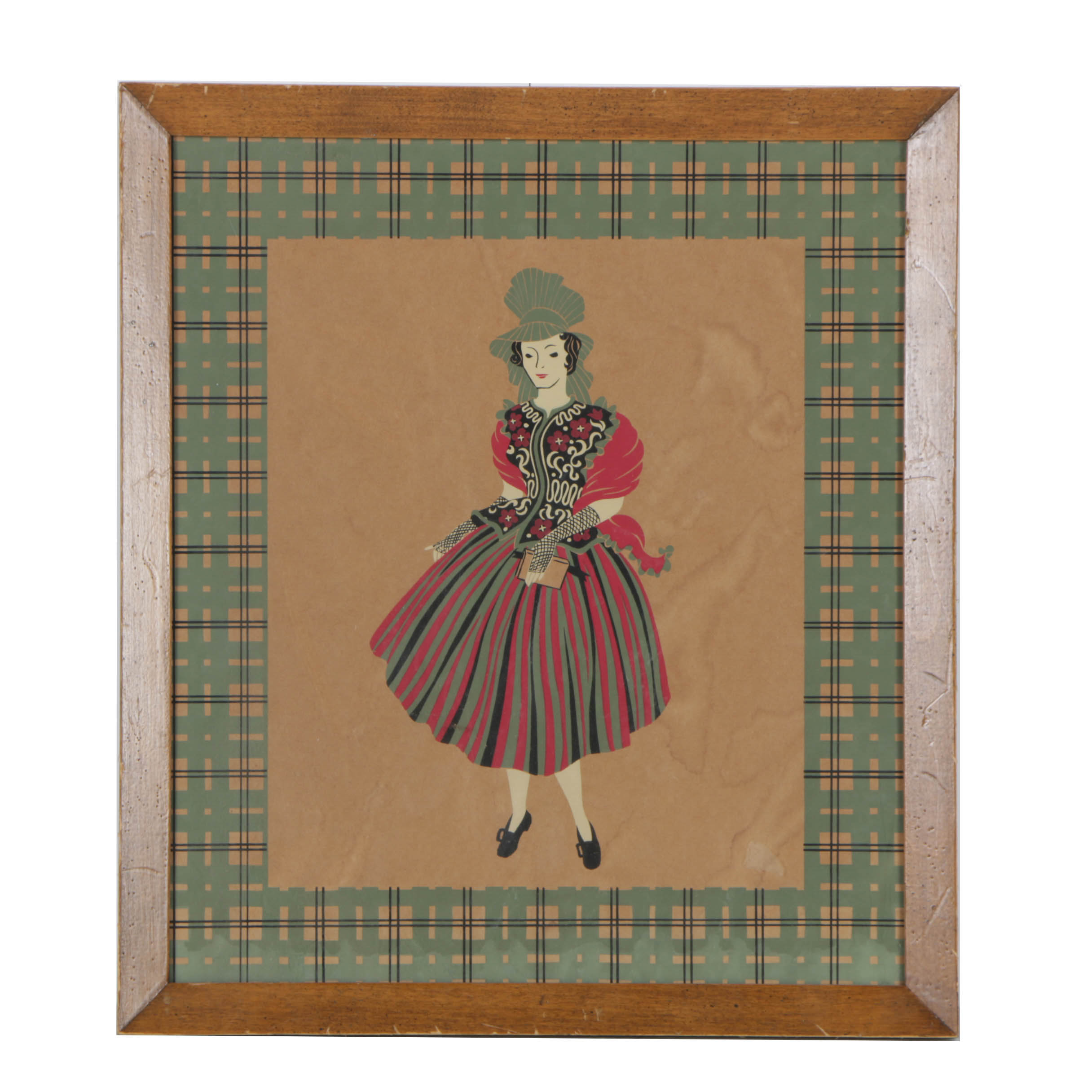 Serigraph on Paper of Fashion Illustration